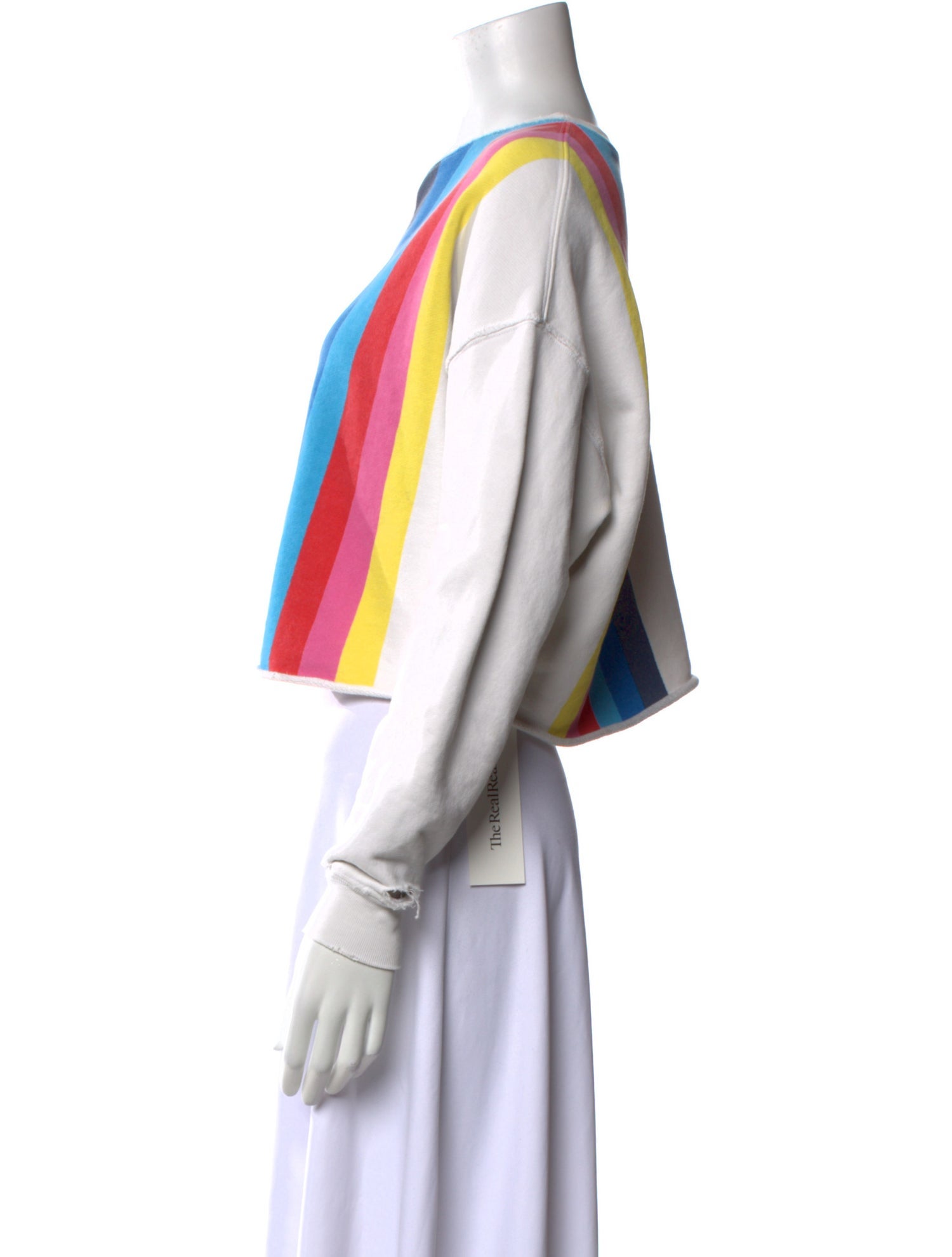 RE/DONE Striped Scoop Neck Crop Top