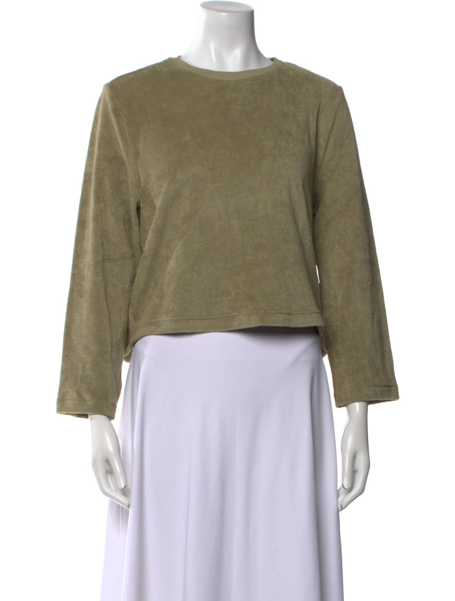 RE/DONE Bateau Neckline Three-Quarter Sleeve Crop Top w/ Tags