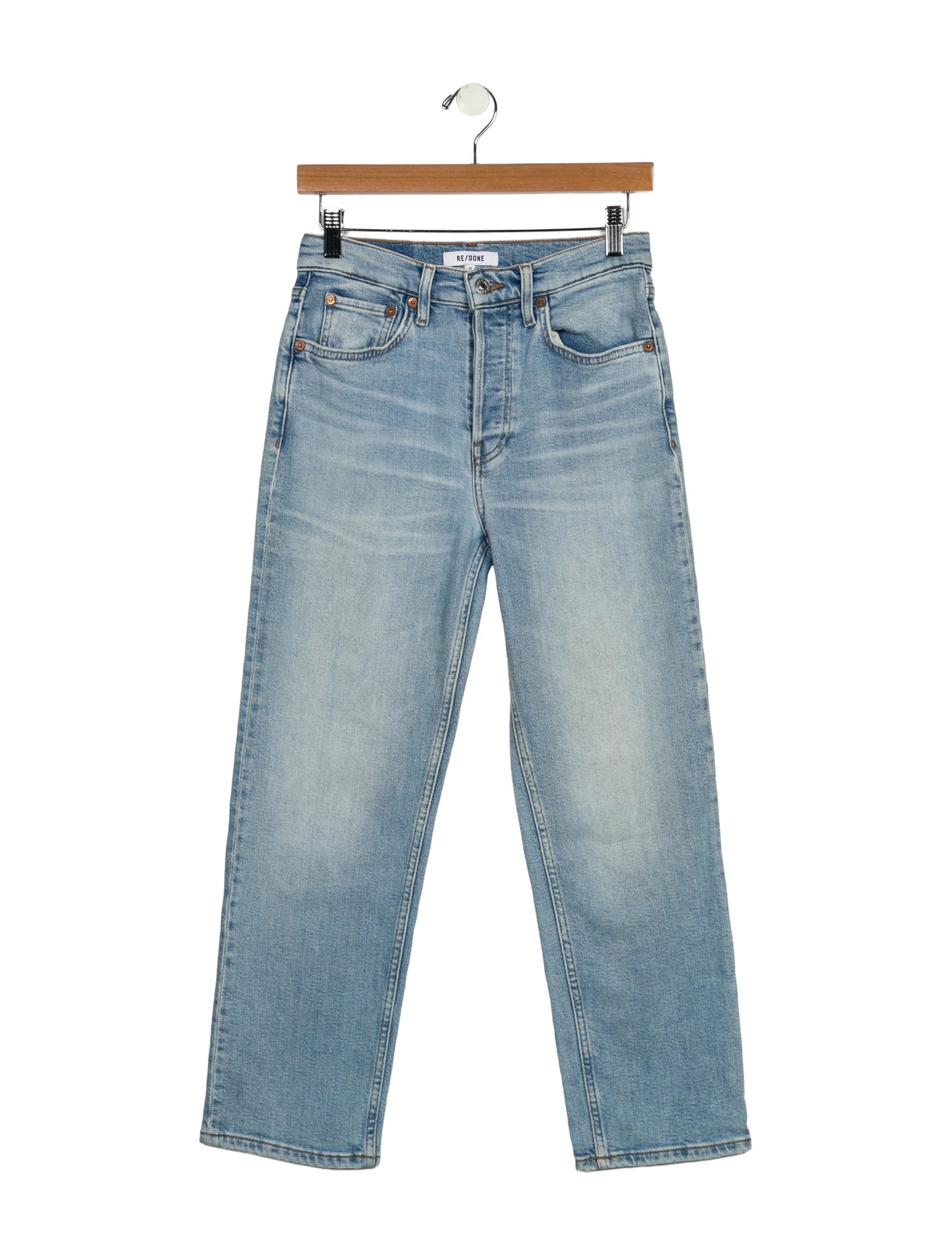 RE/DONE Mid-Rise Straight Leg Jeans