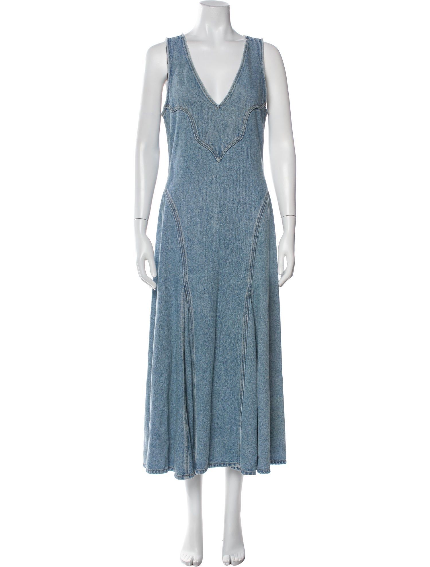 RE/DONE V-Neck Long Dress w/ Tags