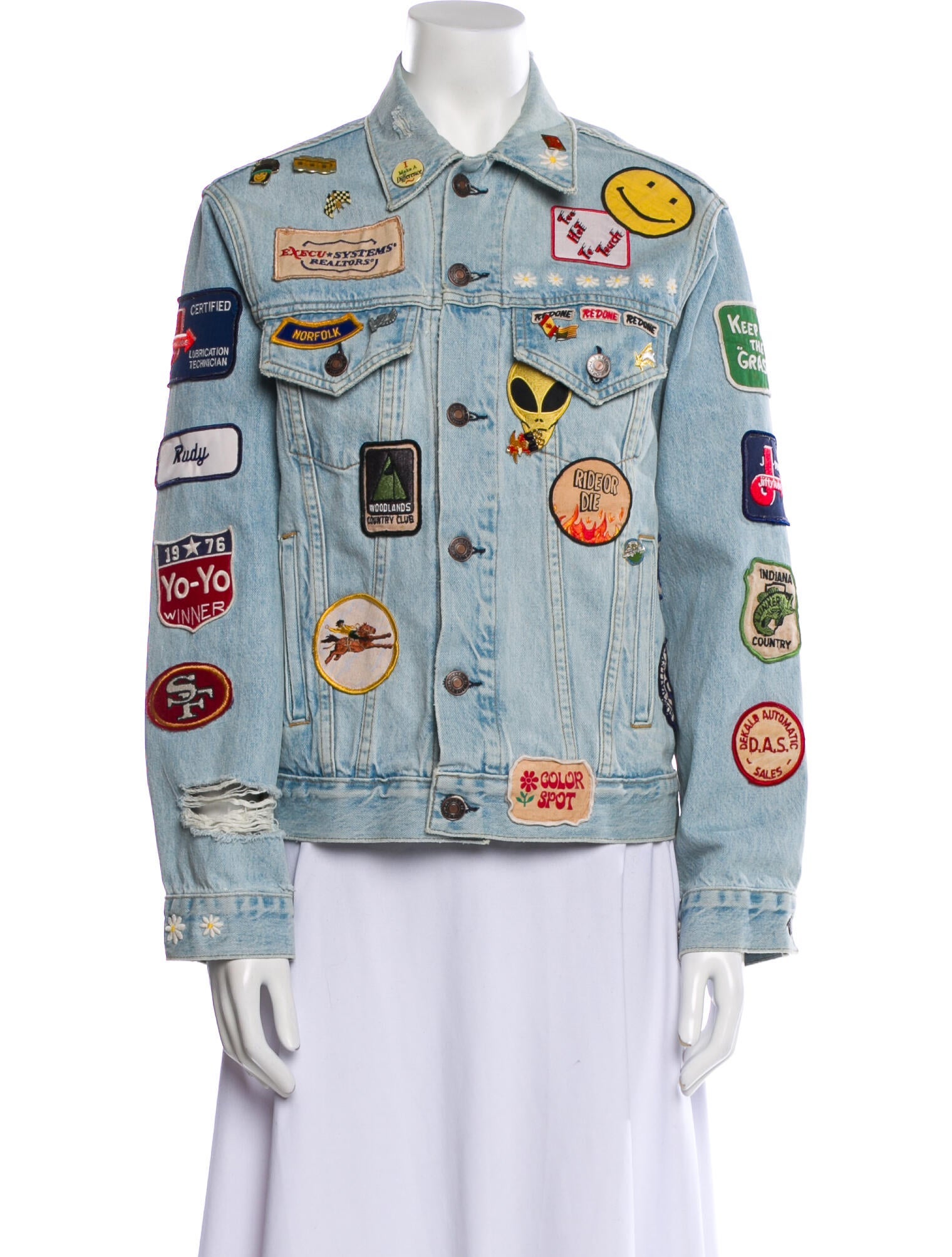 RE/DONE Printed Denim Jacket