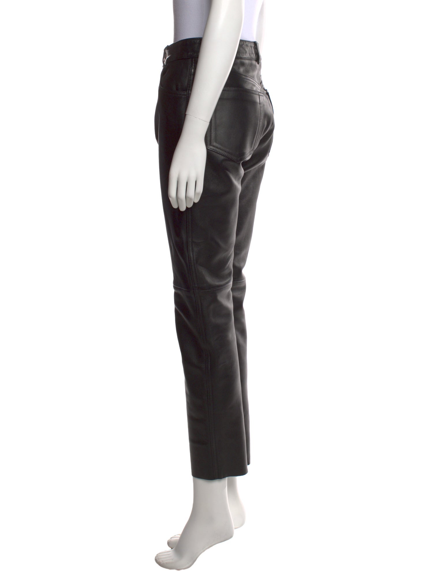 RE/DONE Leather Straight Leg Pants