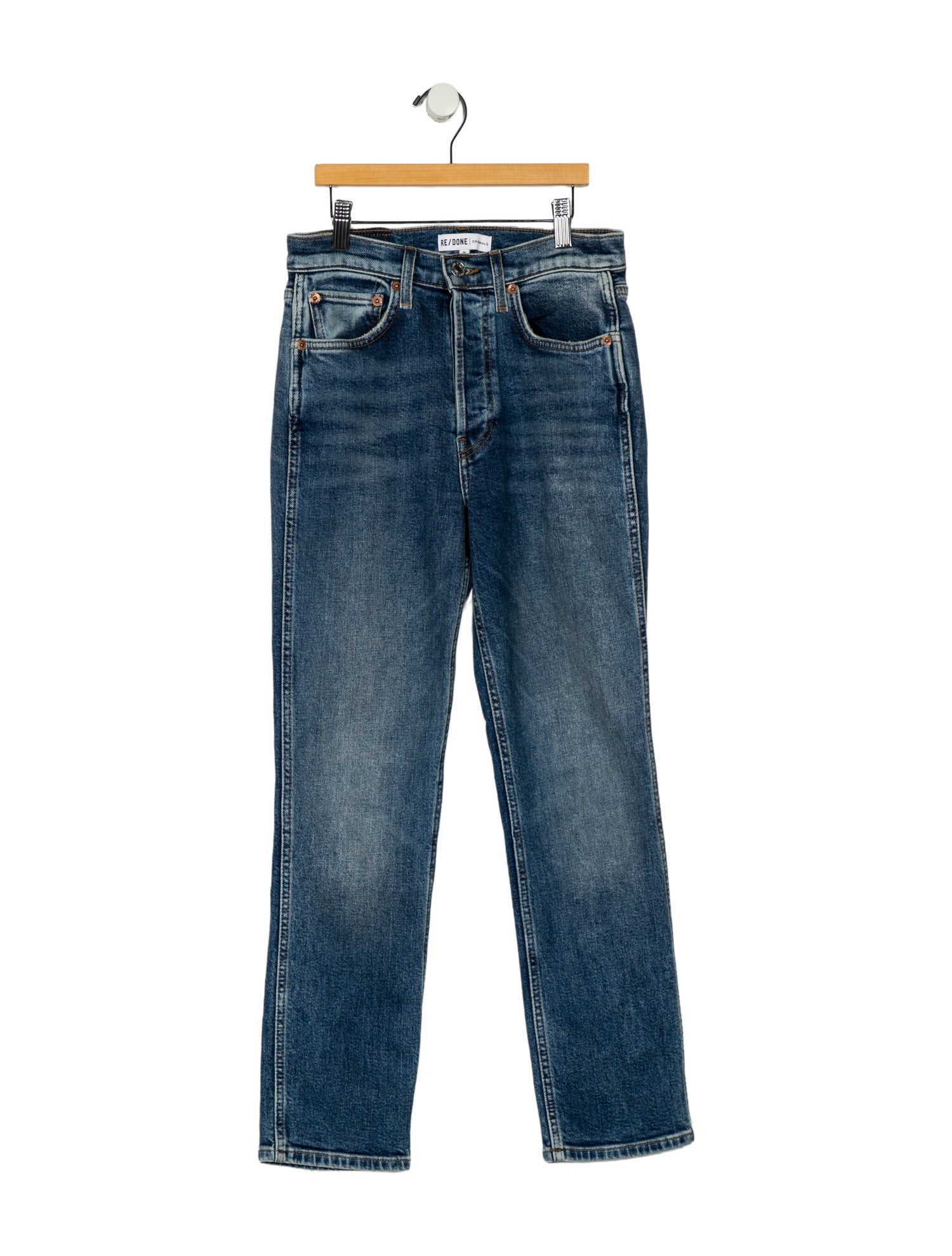 RE/DONE High-Rise Straight Leg Jeans