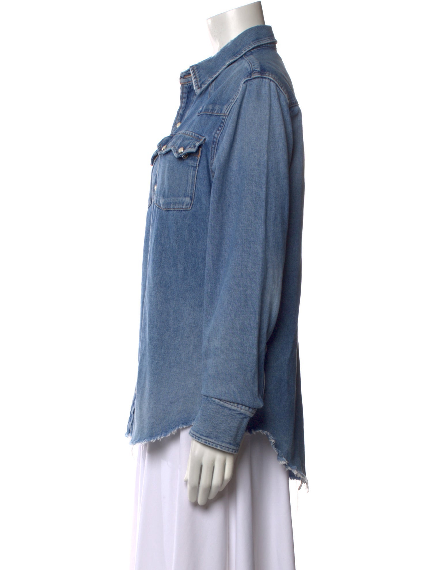 RE/DONE Long Sleeve Button-Up Top