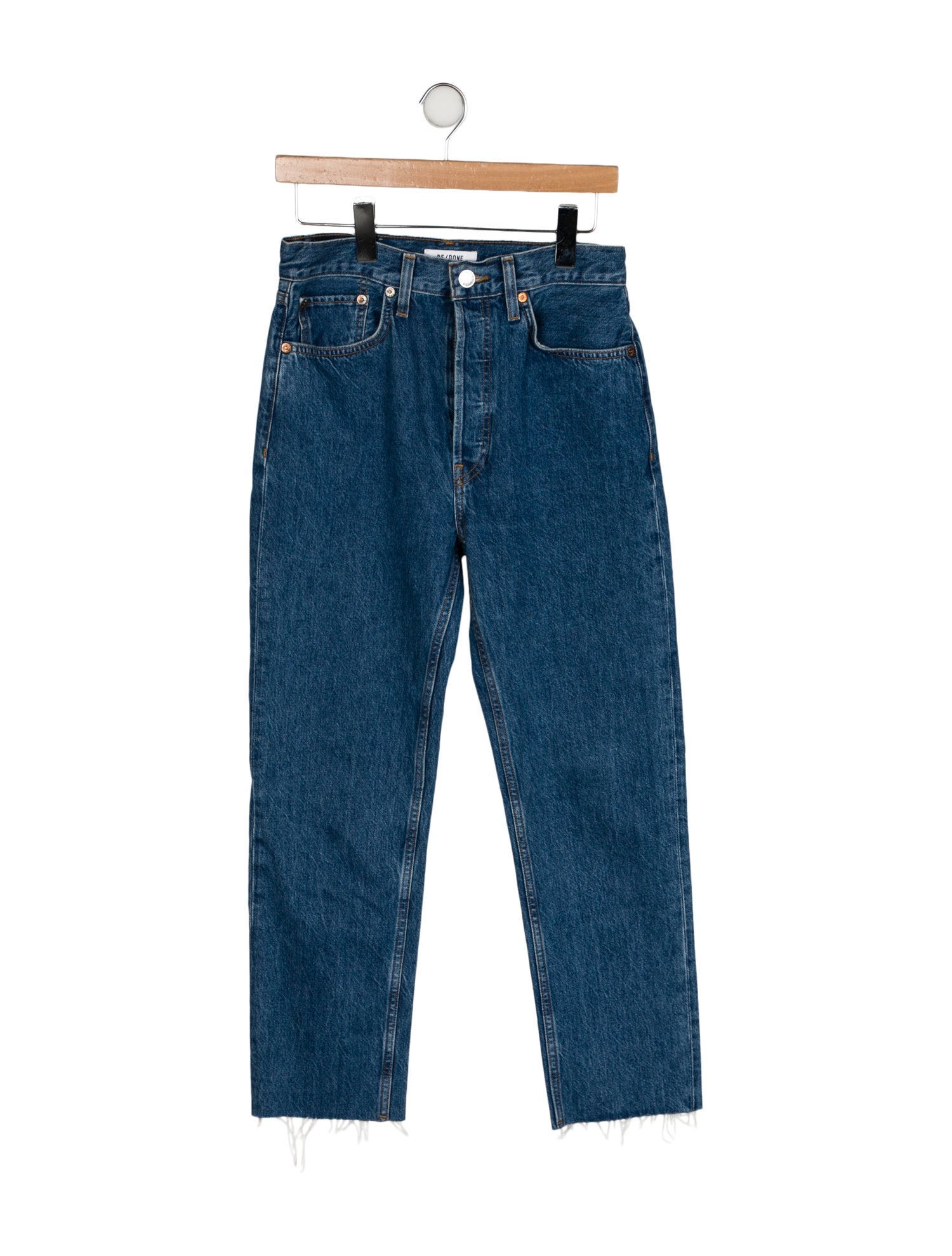 RE/DONE High-Rise Straight Leg Jeans