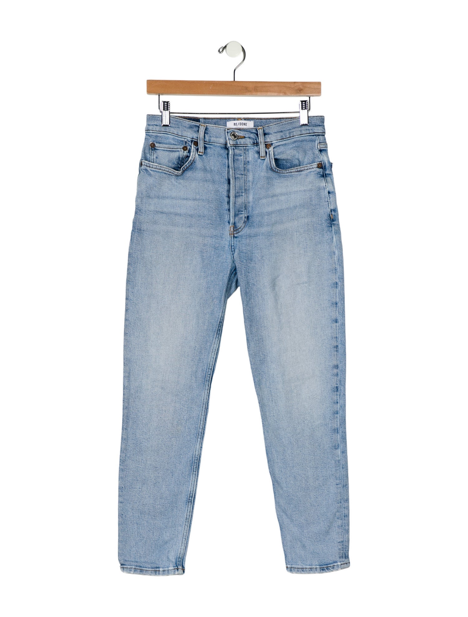 RE/DONE High-Rise Straight Leg Jeans