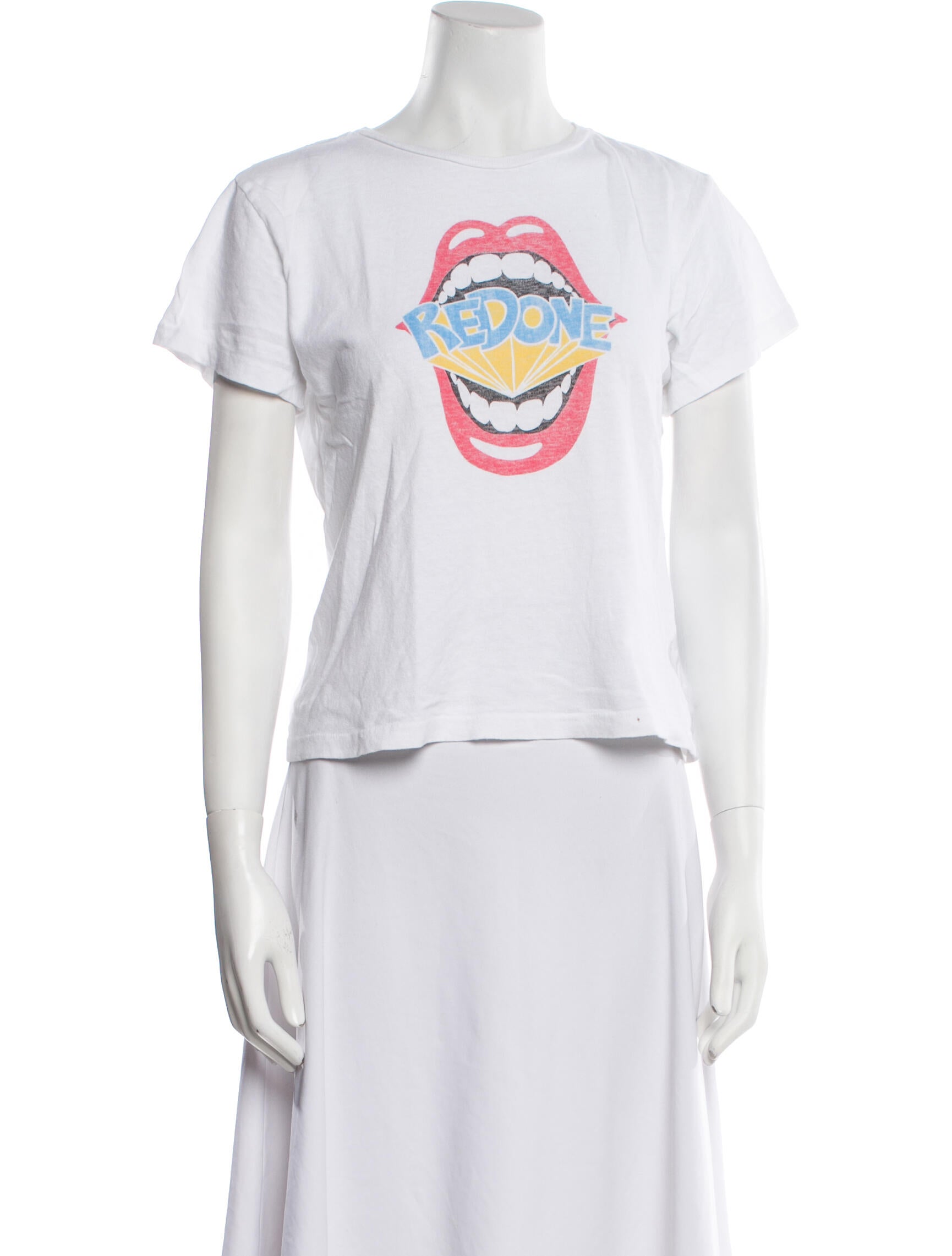 RE/DONE Graphic Print Crew Neck T-Shirt