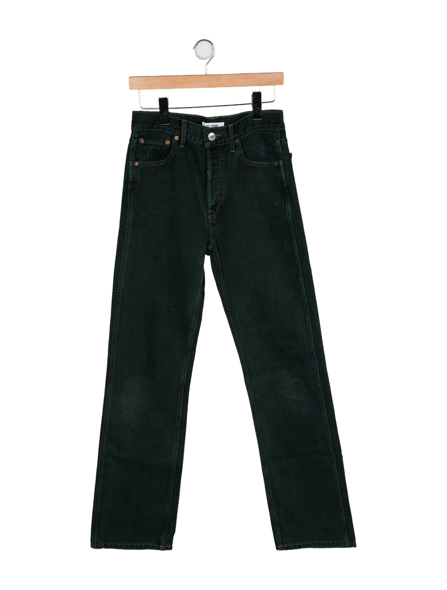 RE/DONE High-Rise Straight Leg Jeans