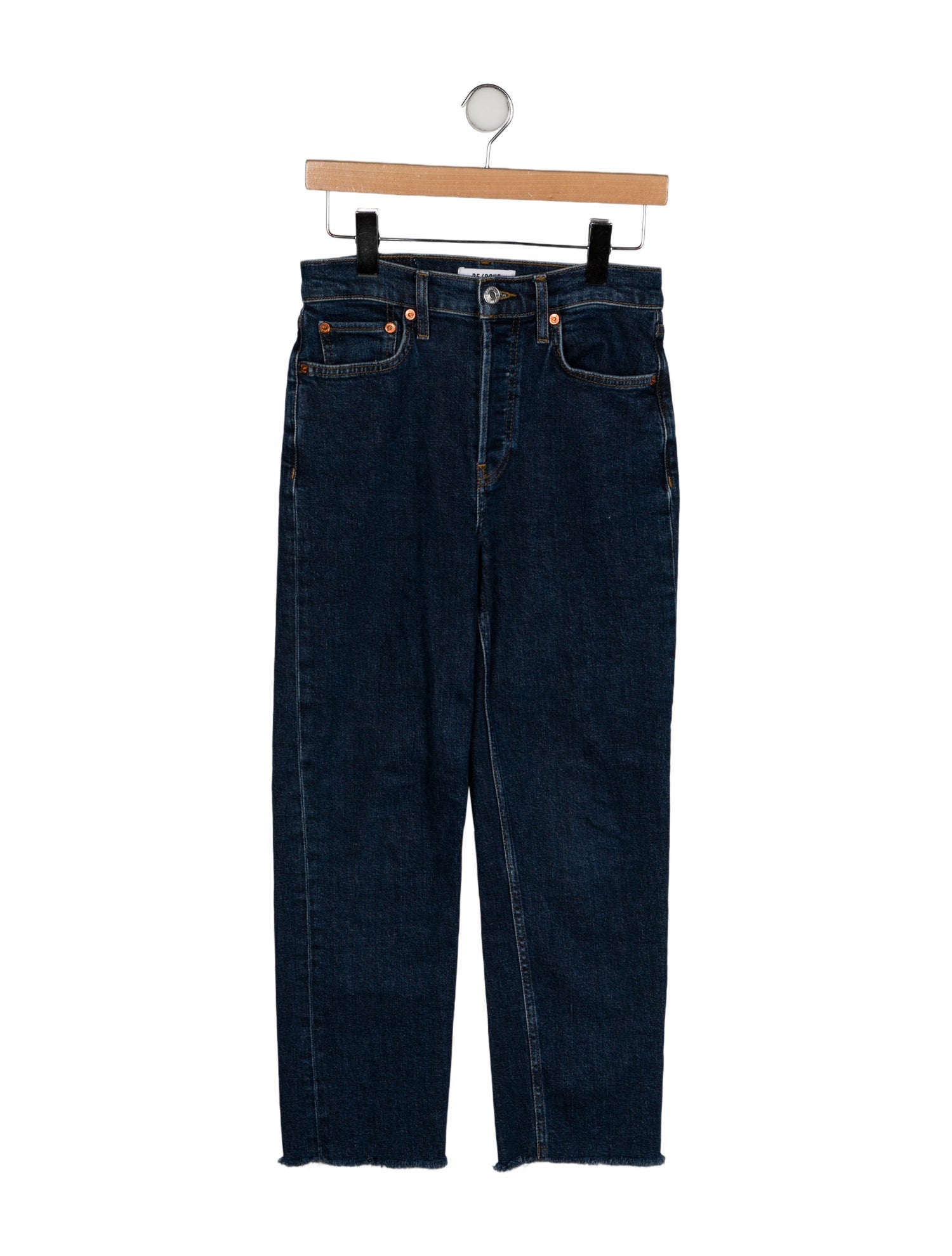 RE/DONE High-Rise Straight Leg Jeans