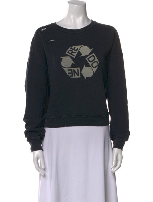 RE/DONE Graphic Print Crew Neck Sweatshirt