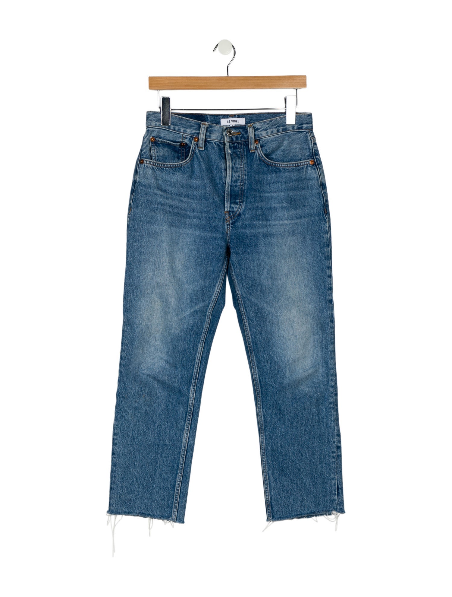RE/DONE High-Rise Straight Leg Jeans