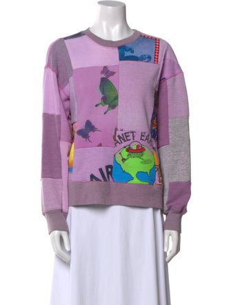 RE/DONE Graphic Print Crew Neck Sweatshirt