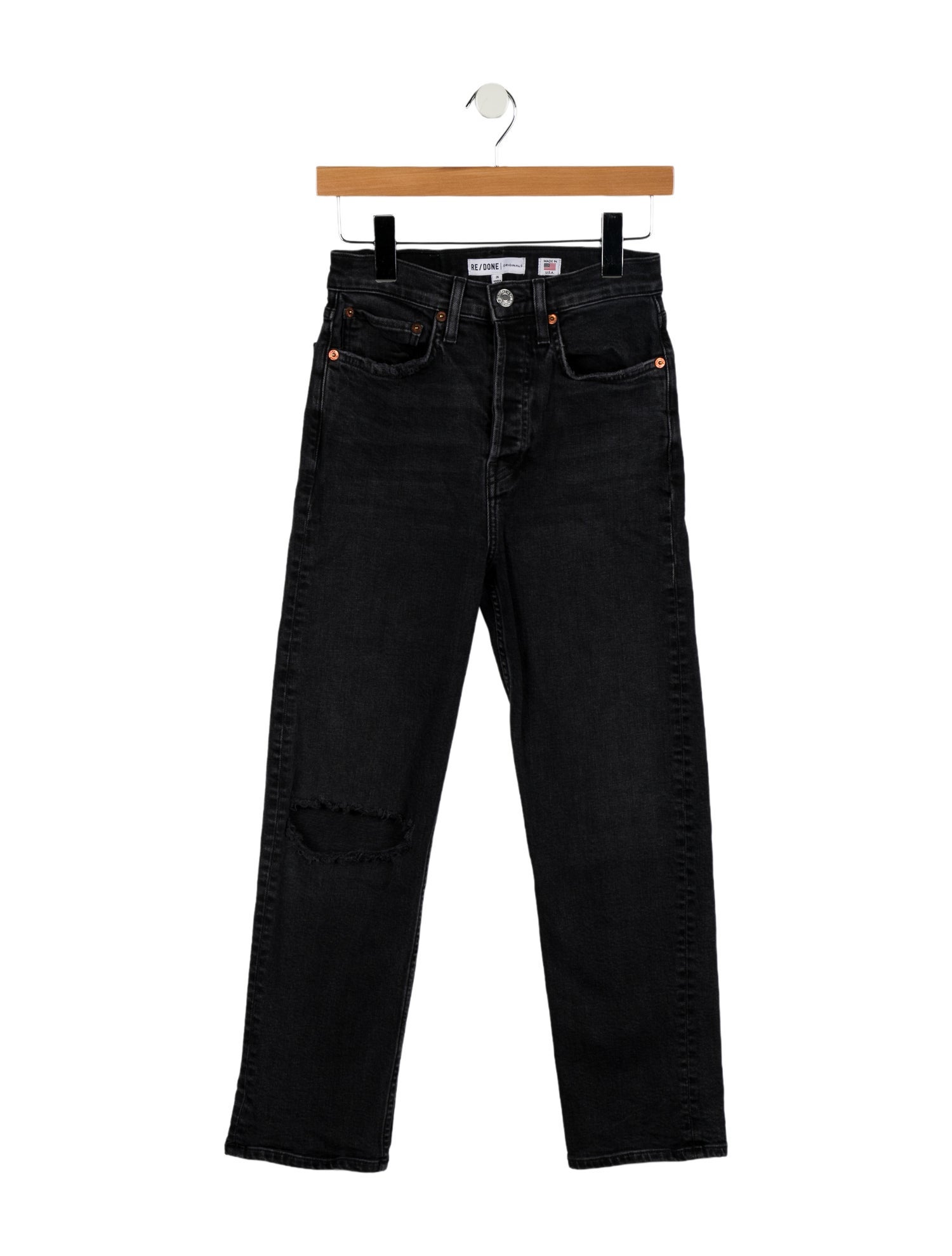 RE/DONE High-Rise Straight Leg Jeans