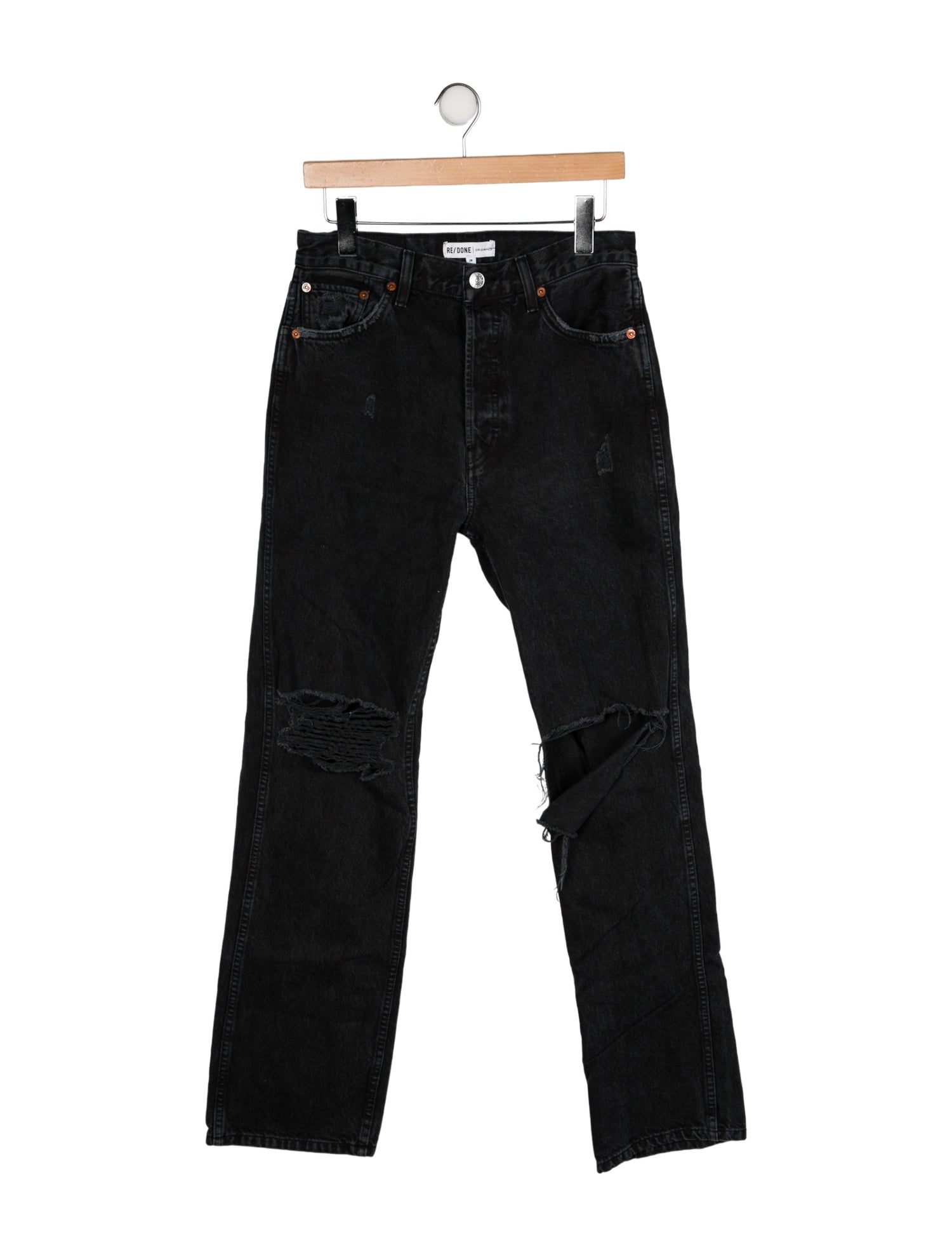RE/DONE High-Rise Straight Leg Jeans