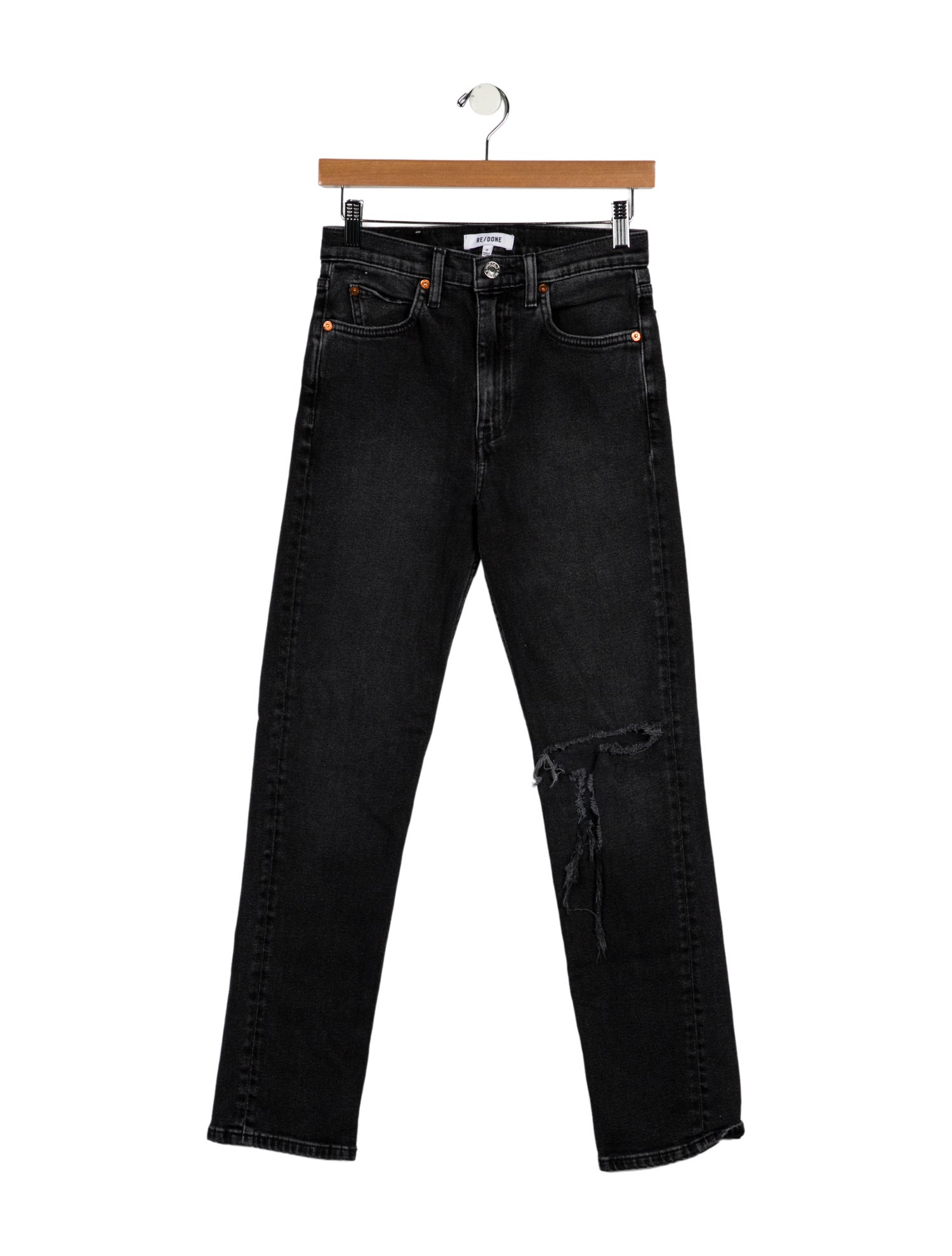 RE/DONE High-Rise Straight Leg Jeans