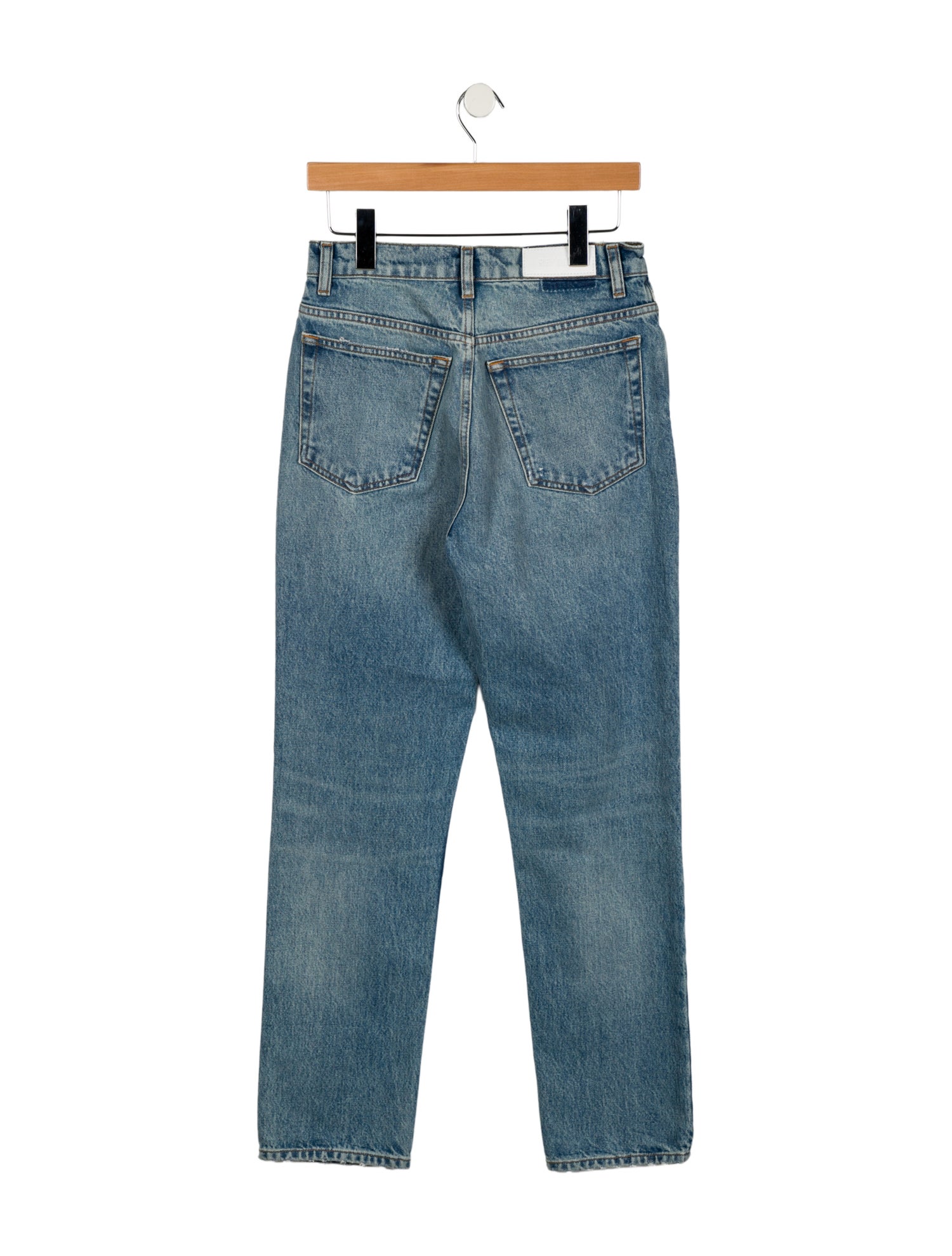 RE/DONE High-Rise Straight Leg Jeans