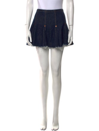 RE/DONE Raw-Edge Trim Mini Skirt