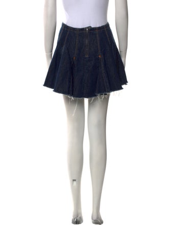 RE/DONE Raw-Edge Trim Mini Skirt