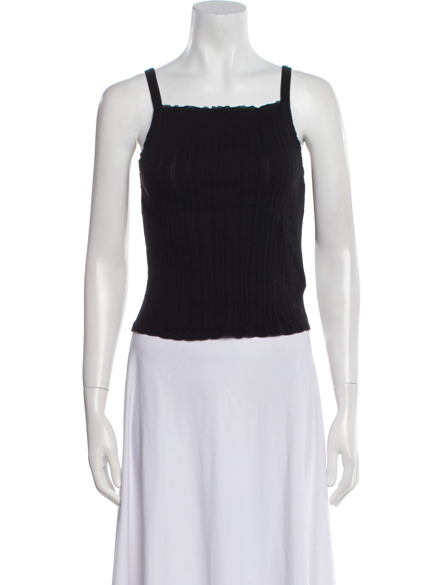 RE/DONE Square Neckline Sleeveless Crop Top
