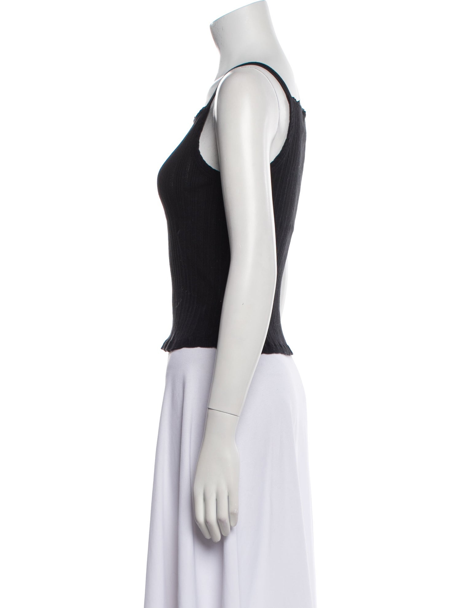 RE/DONE Square Neckline Sleeveless Crop Top