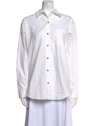 RE/DONE Long Sleeve Button-Up Top