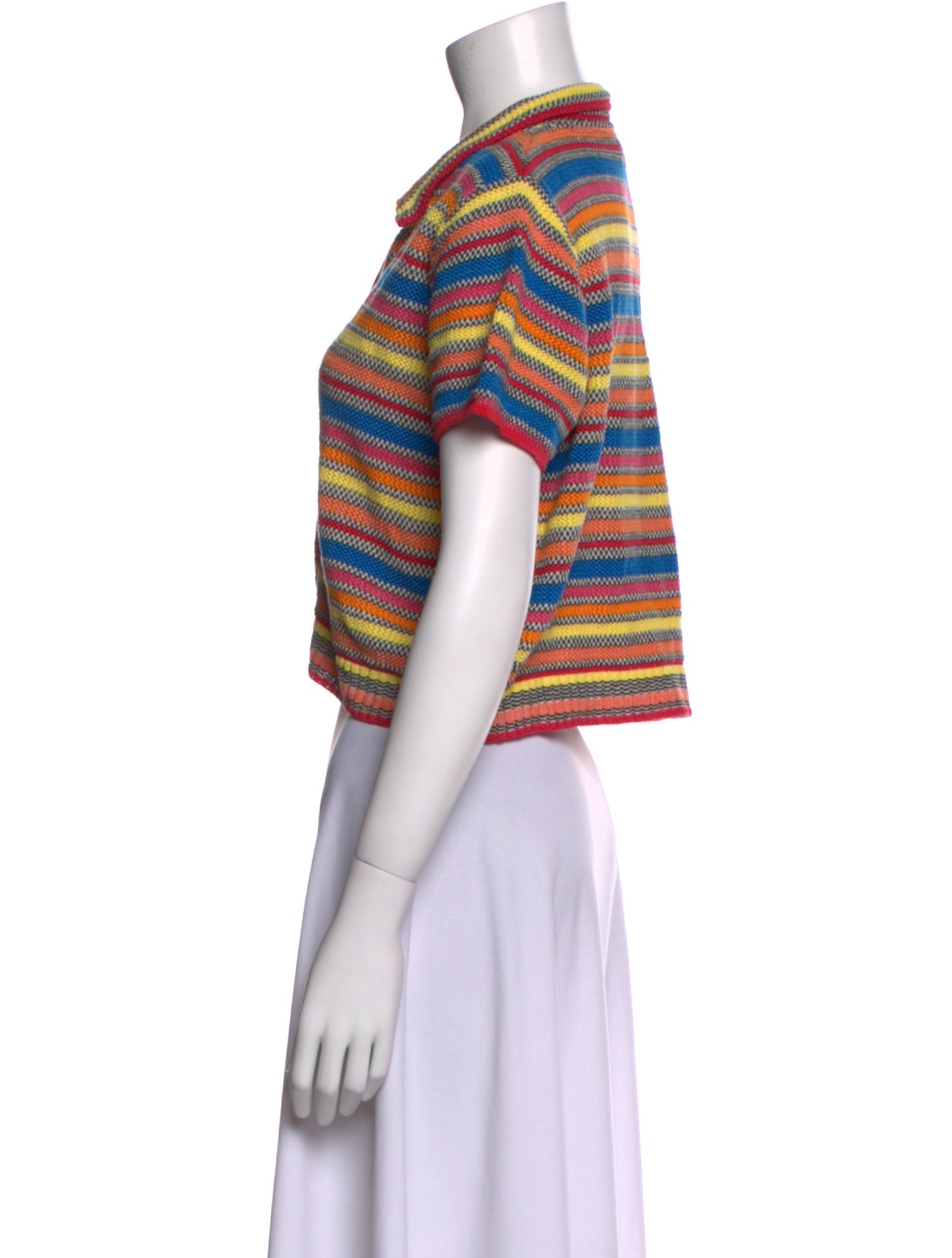 RE/DONE Linen Striped Crop Top