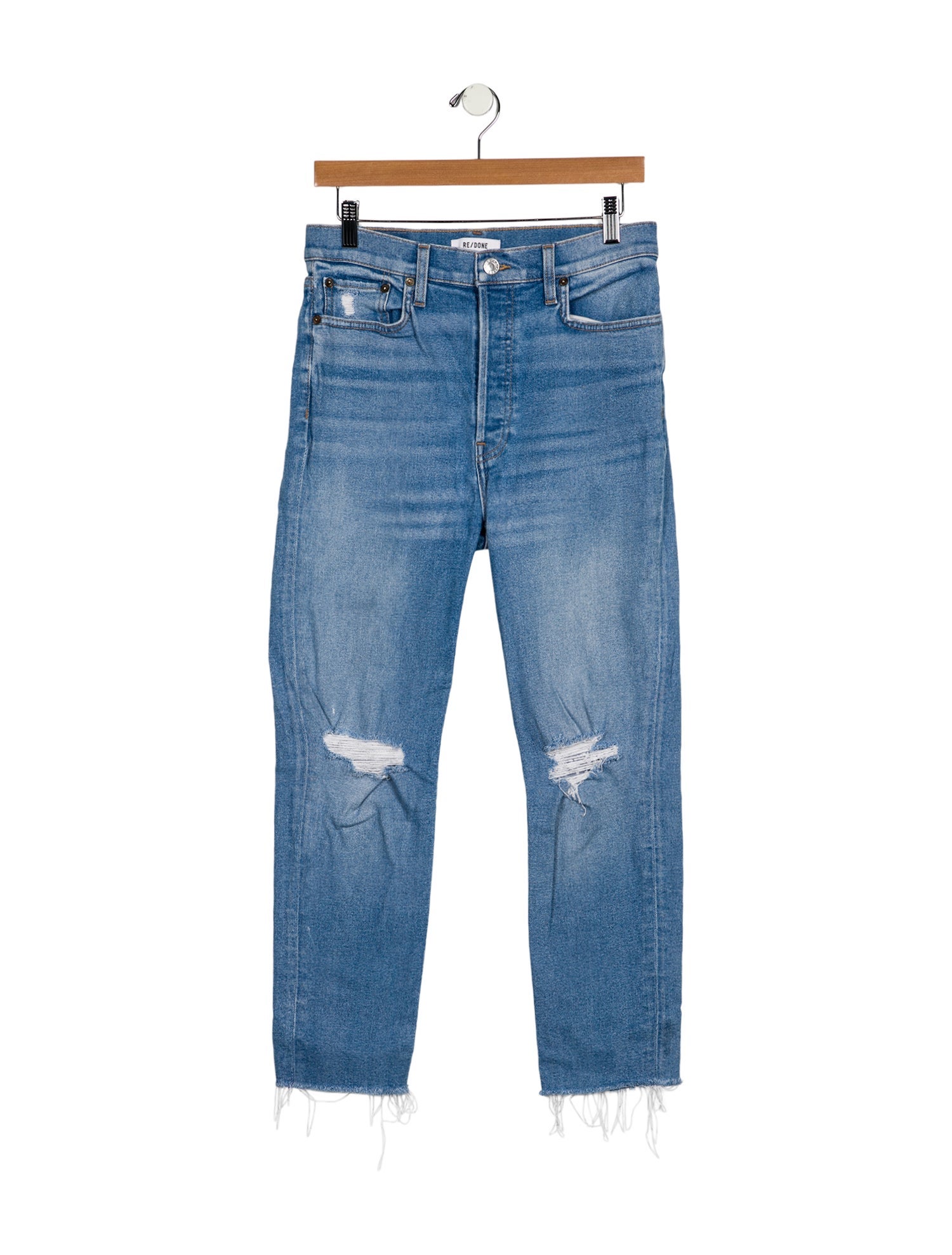RE/DONE High-Rise Straight Leg Jeans