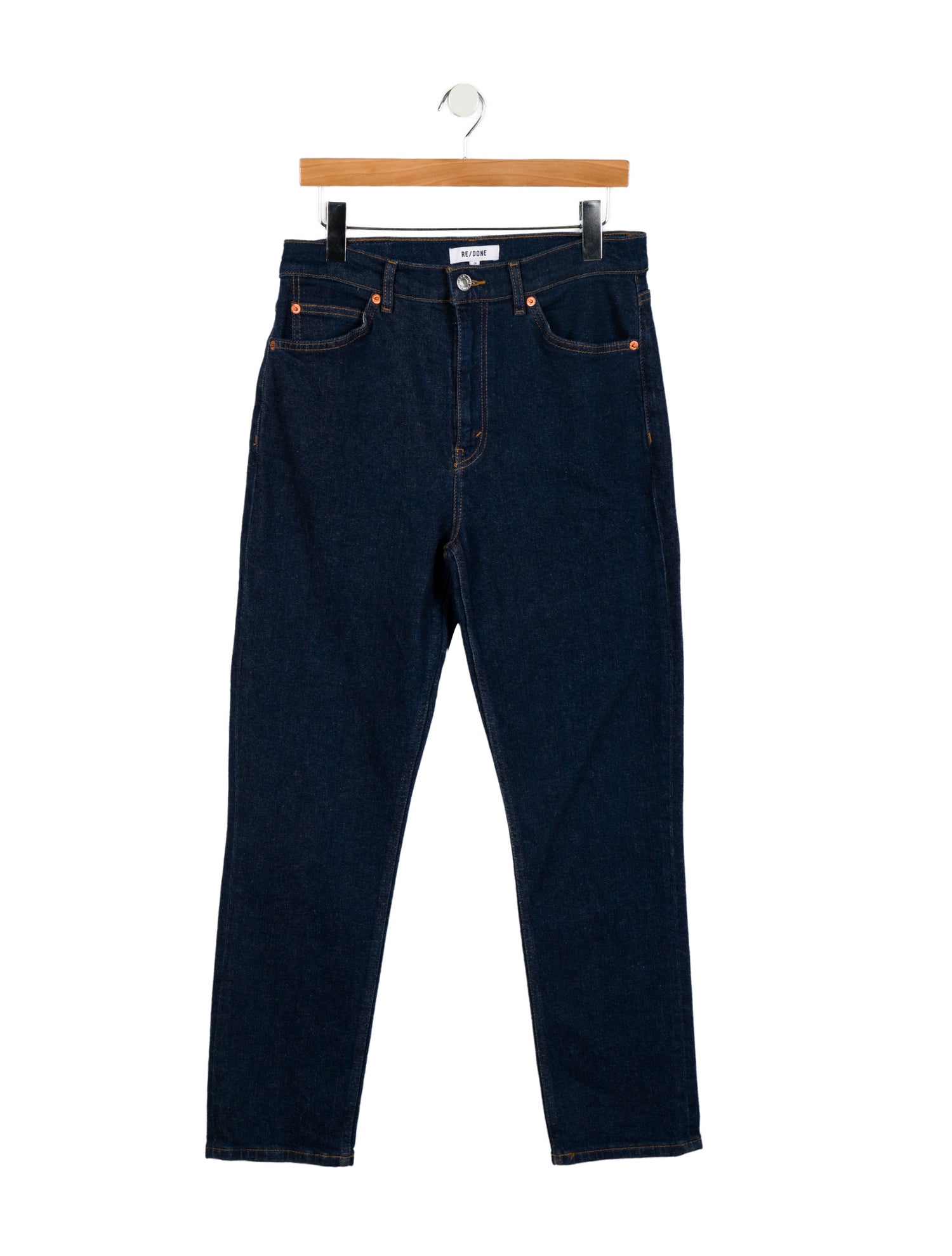 RE/DONE High-Rise Straight Leg Jeans