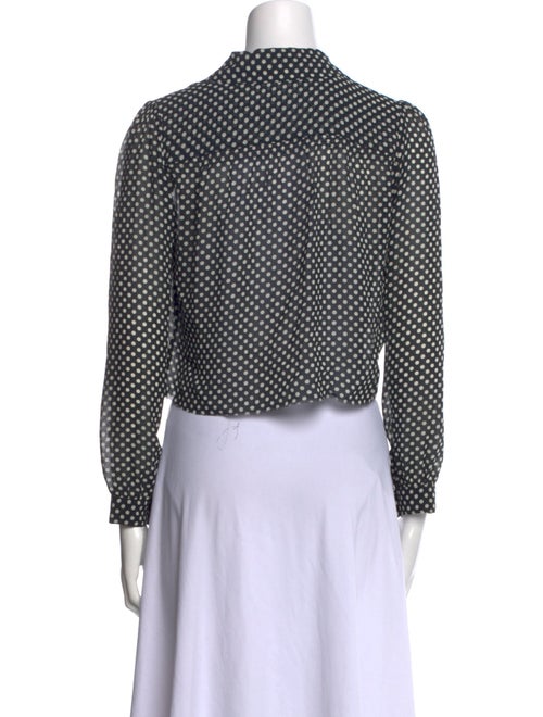 RE/DONE Silk Polka Dot Print Crop Top