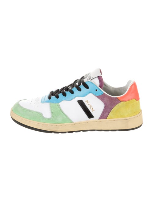 RE/DONE Leather Colorblock Pattern Sneakers