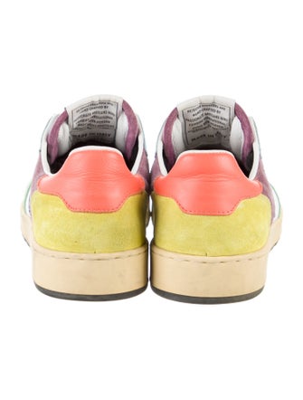 RE/DONE Leather Colorblock Pattern Sneakers