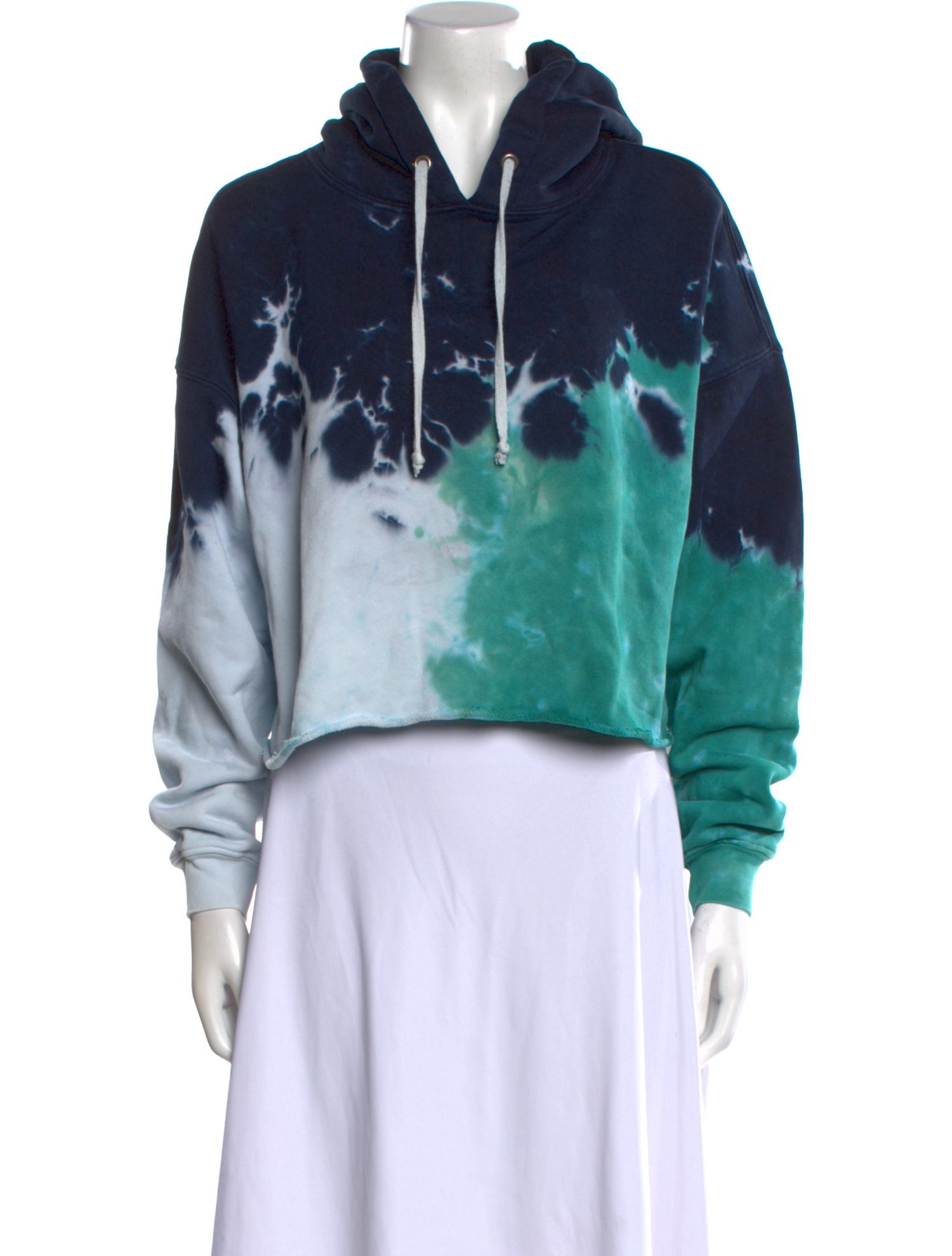 RE/DONE Tie-Dye Print Mock Neck Sweatshirt