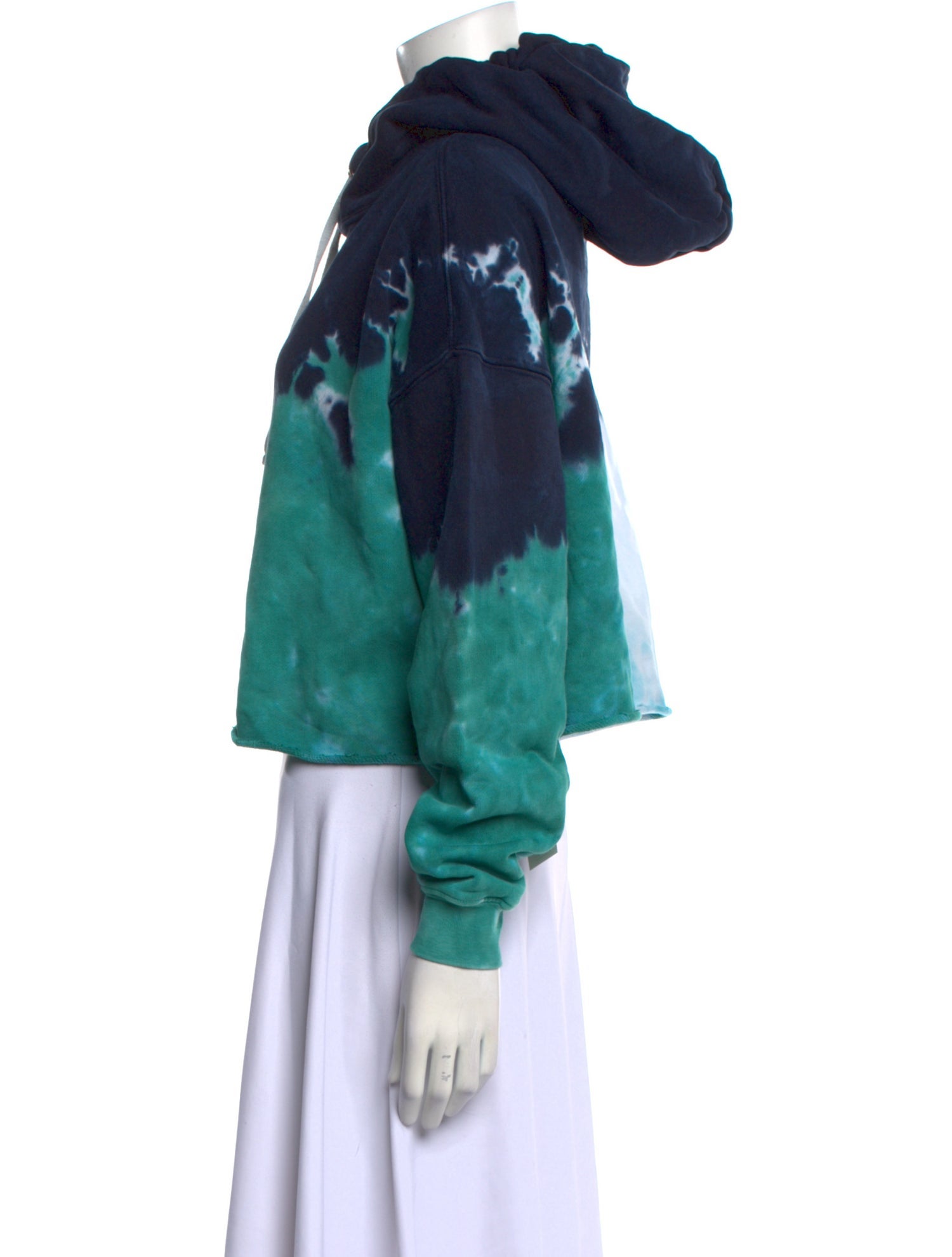 RE/DONE Tie-Dye Print Mock Neck Sweatshirt