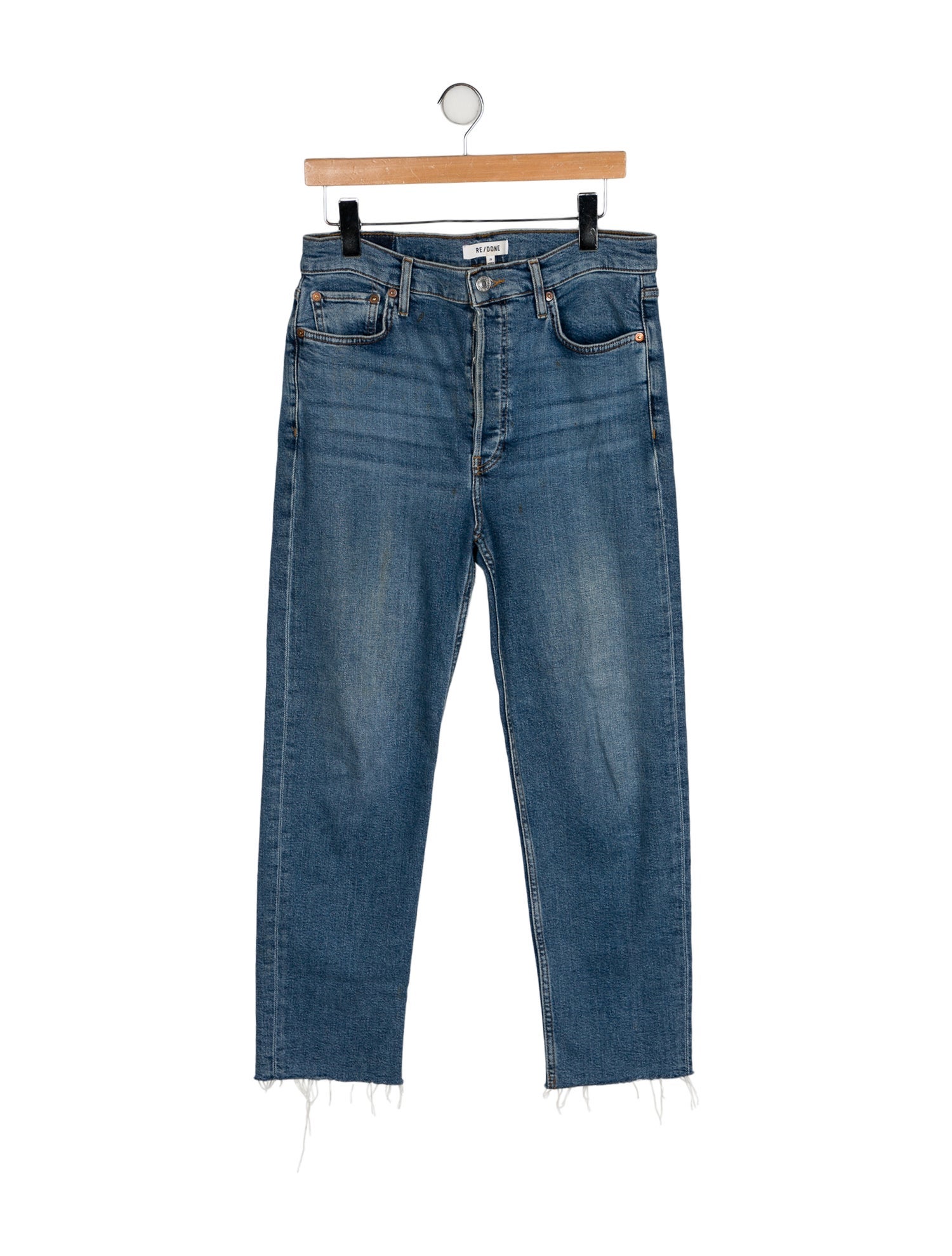 RE/DONE High-Rise Straight Leg Jeans