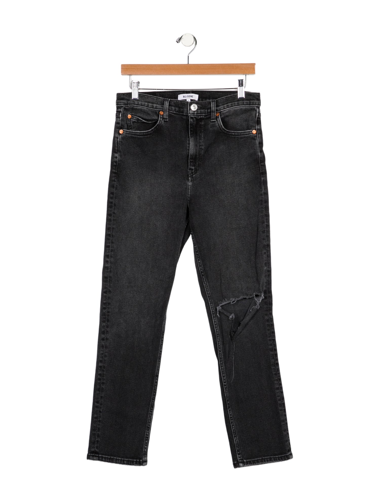 RE/DONE High-Rise Straight Leg Jeans
