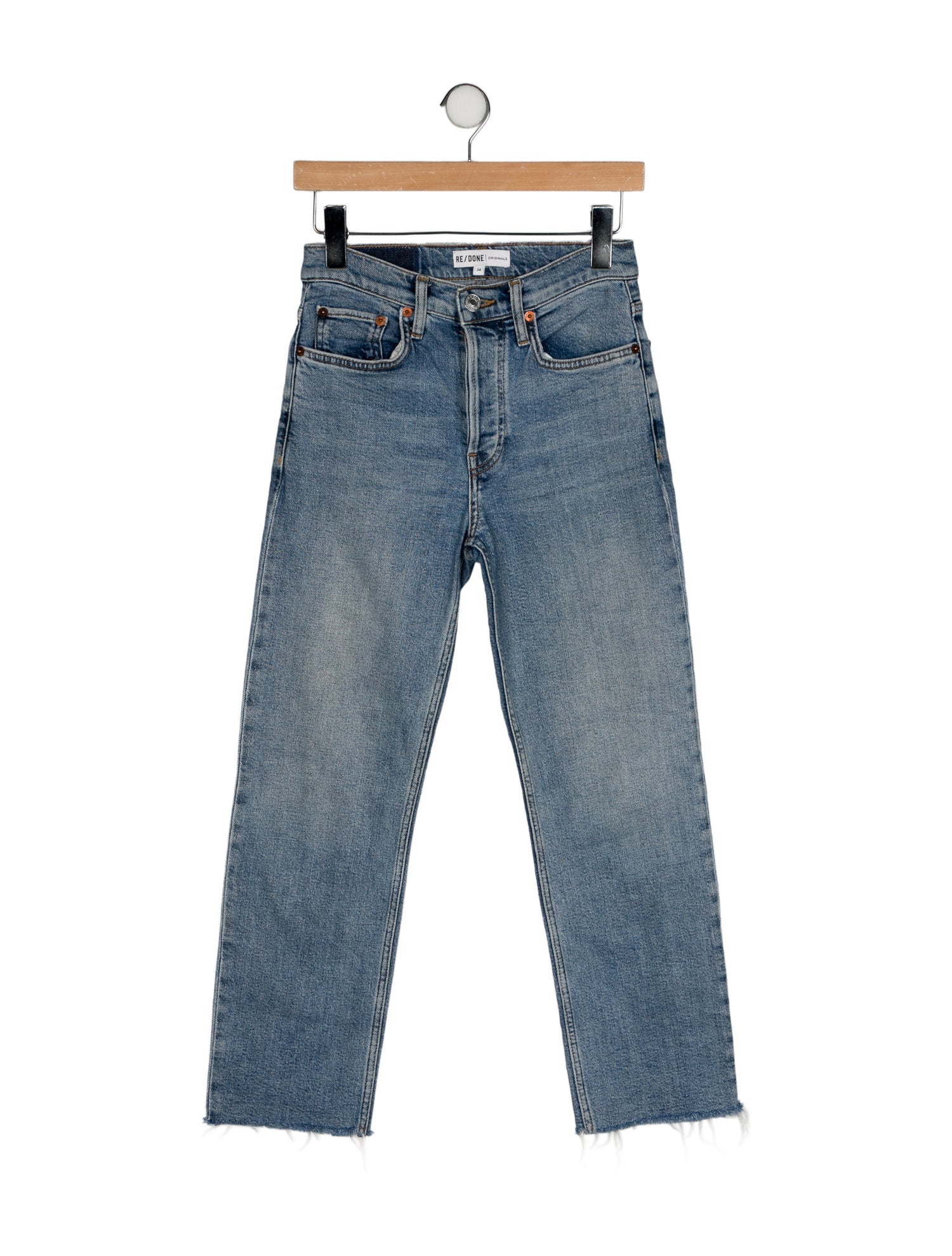 RE/DONE Mid-Rise Straight Leg Jeans