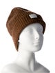 RE/DONE Brown Wool Beanie w/ Pleated Accent & Raw Edge Trim Throughout