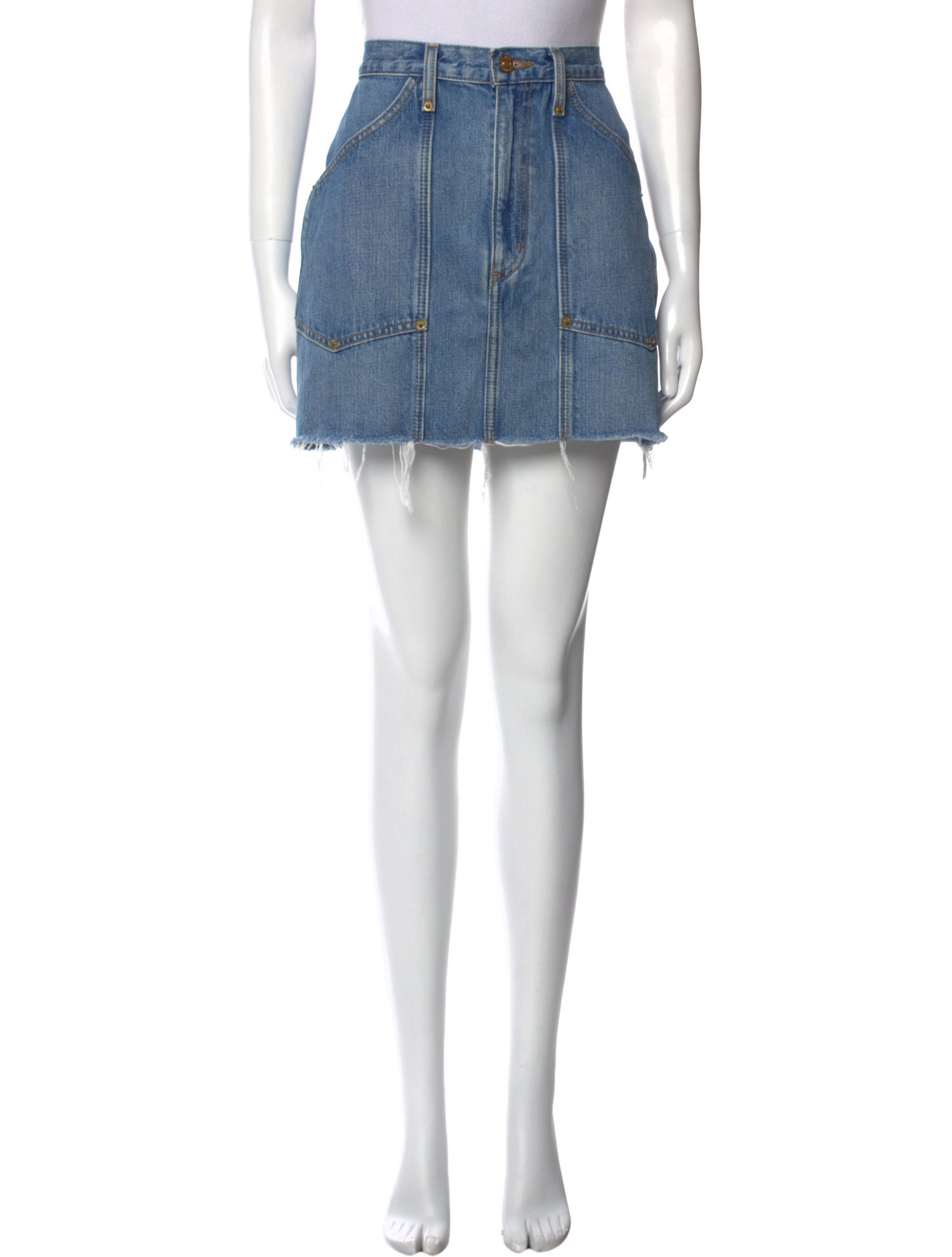 RE/DONE Distressed Accents Mini Skirt