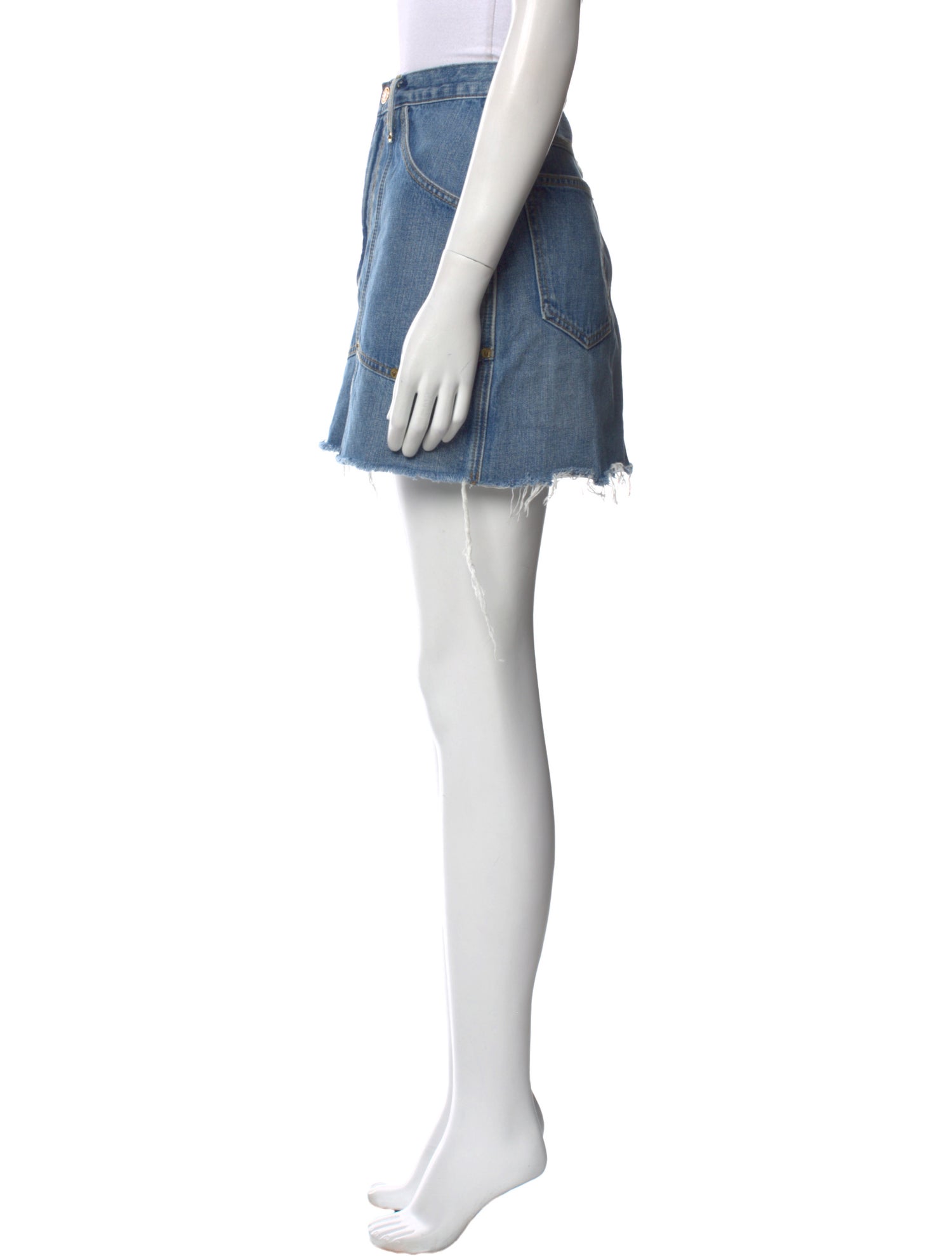 RE/DONE Distressed Accents Mini Skirt