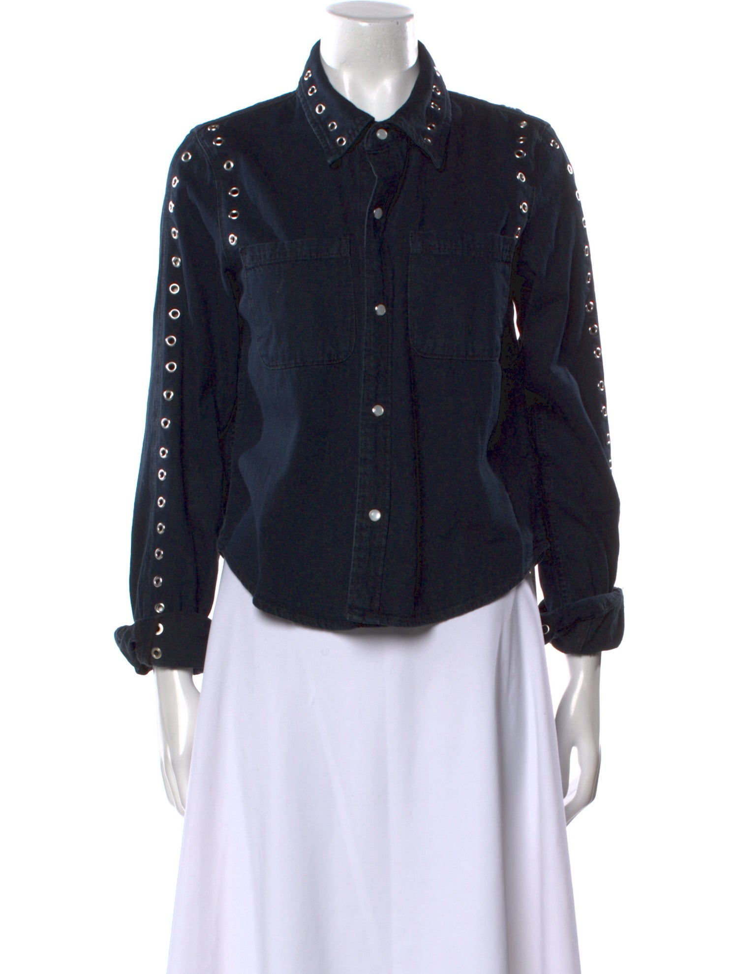 RE/DONE Long Sleeve Button-Up Top