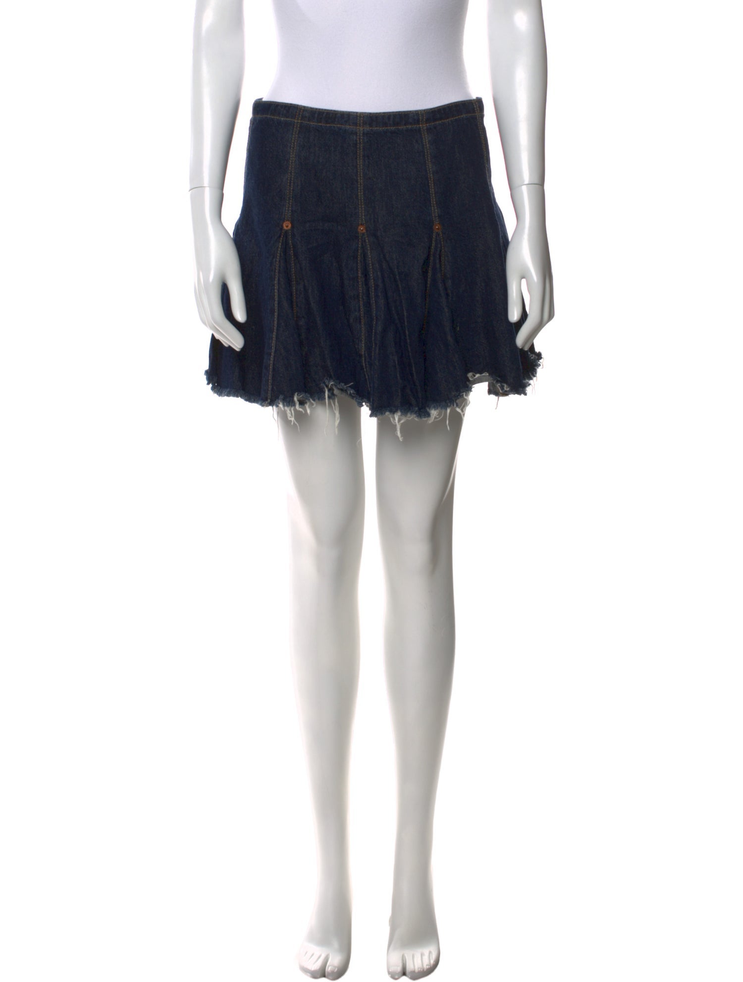 RE/DONE Raw-Edge Trim Mini Skirt