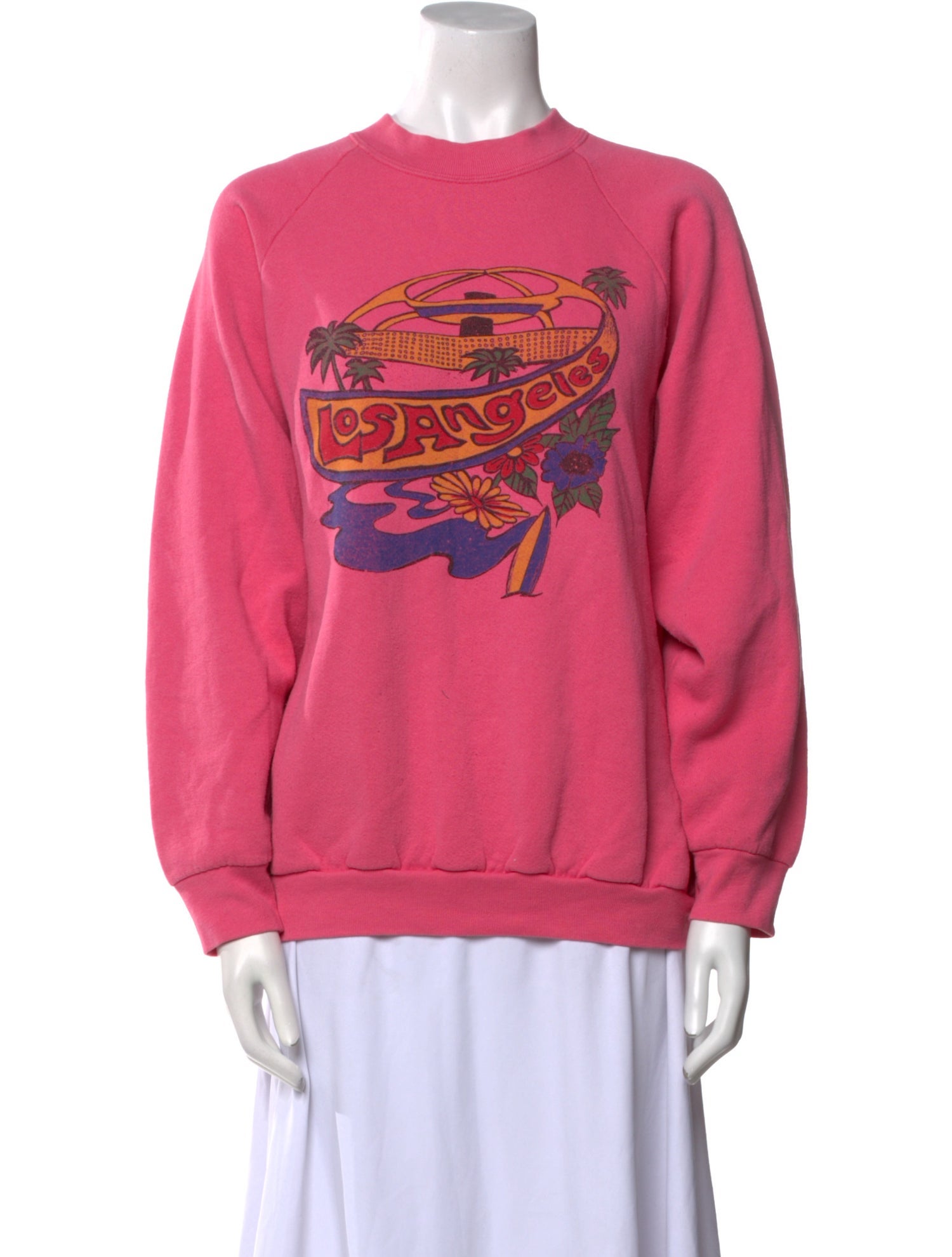 RE/DONE Graphic Print Crew Neck Sweatshirt