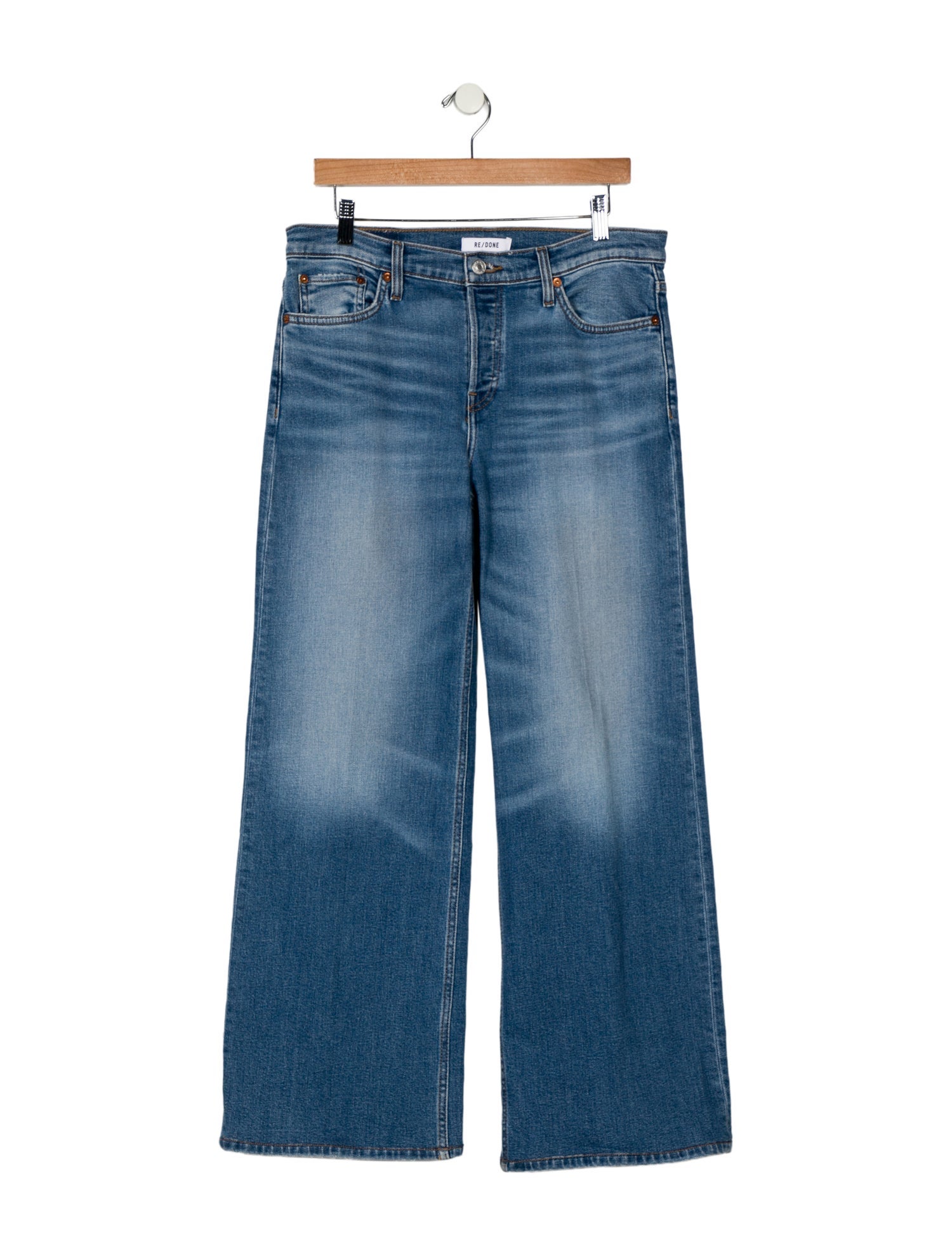 RE/DONE Mid-Rise Wide Leg Jeans