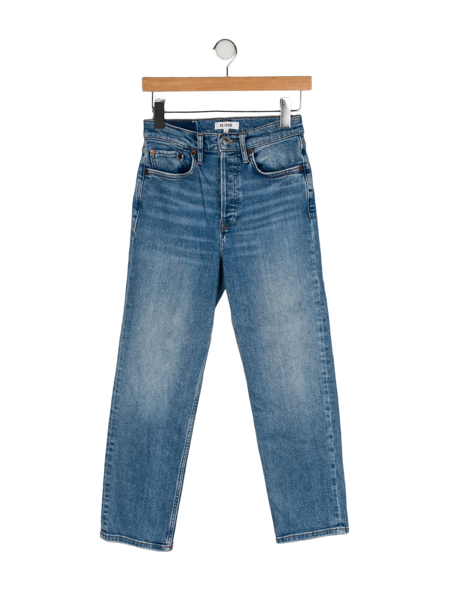 RE/DONE High-Rise Straight Leg Jeans