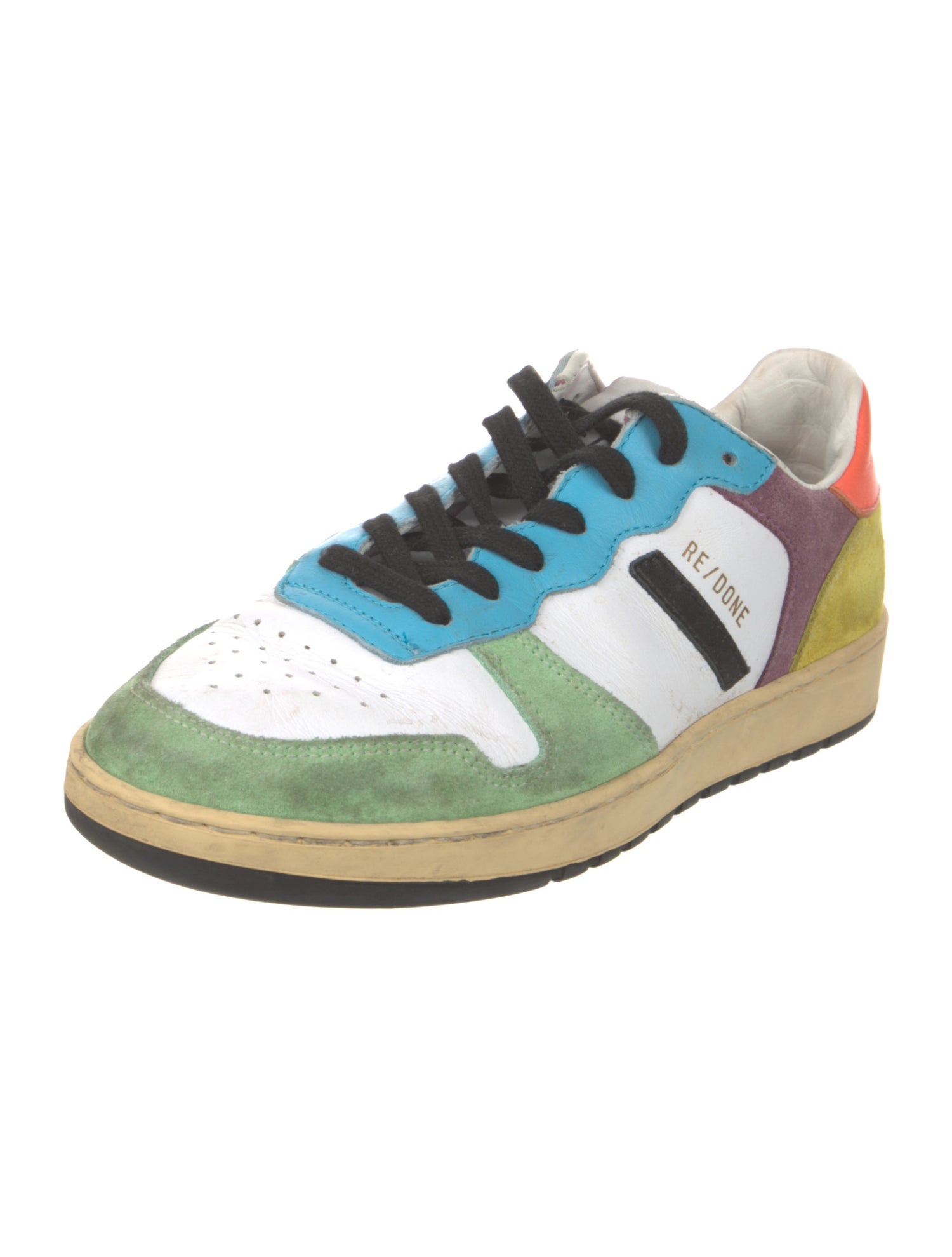 RE/DONE Leather Printed Sneakers