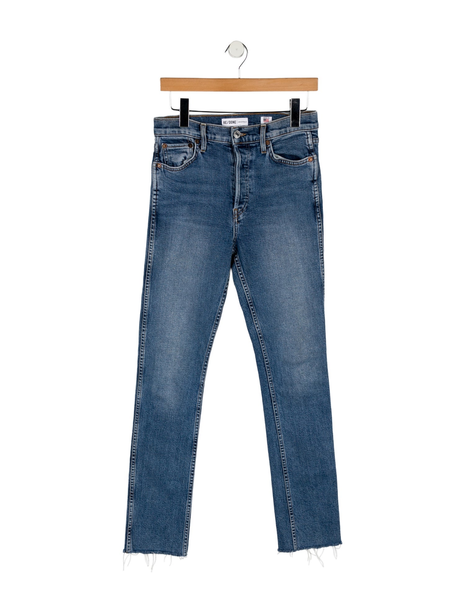 RE/DONE Mid-Rise Straight Leg Jeans