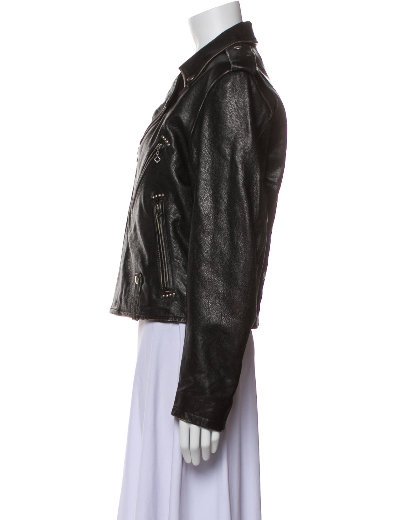 RE/DONE Leather Biker Jacket