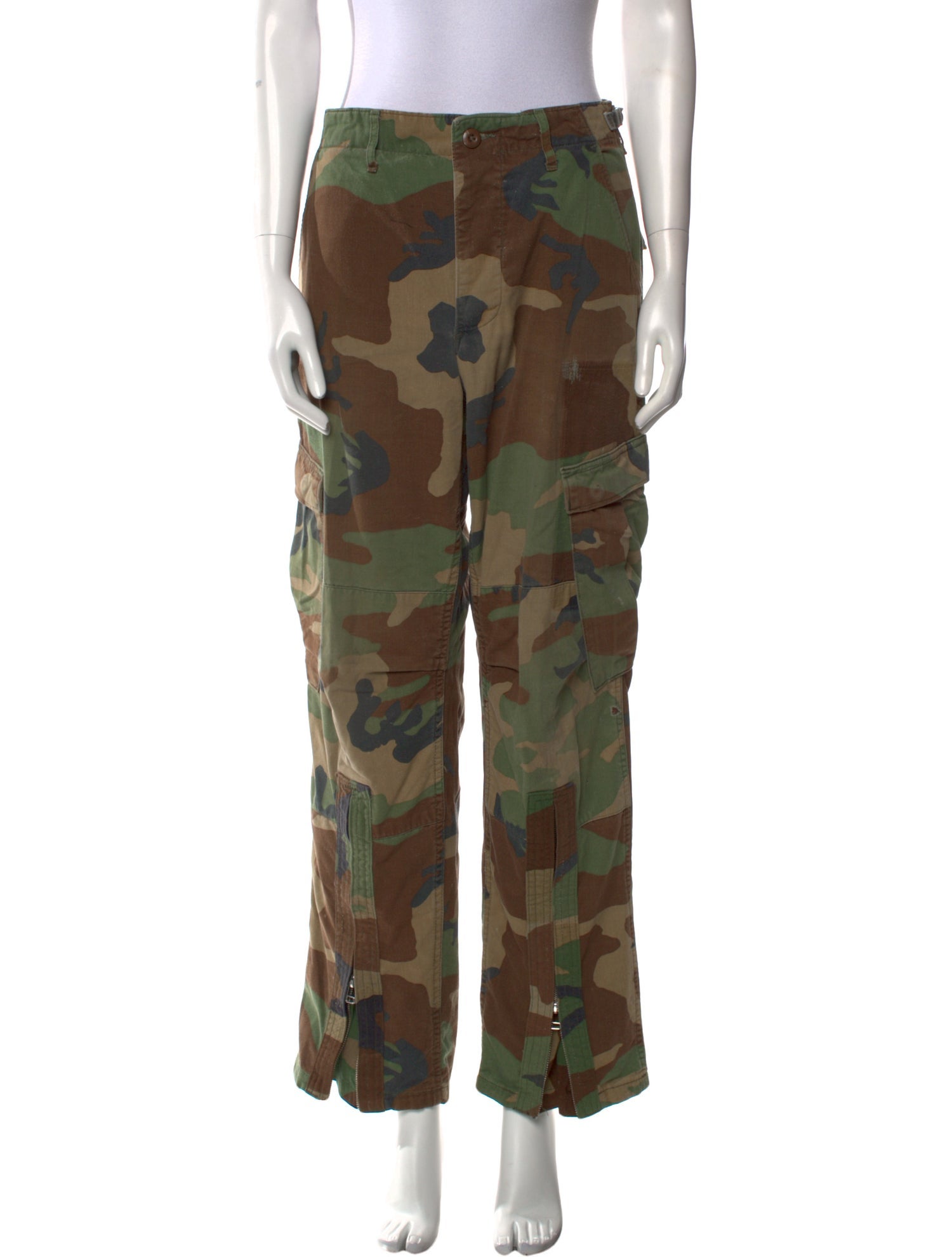 RE/DONE Camouflage Print Straight Leg Pants