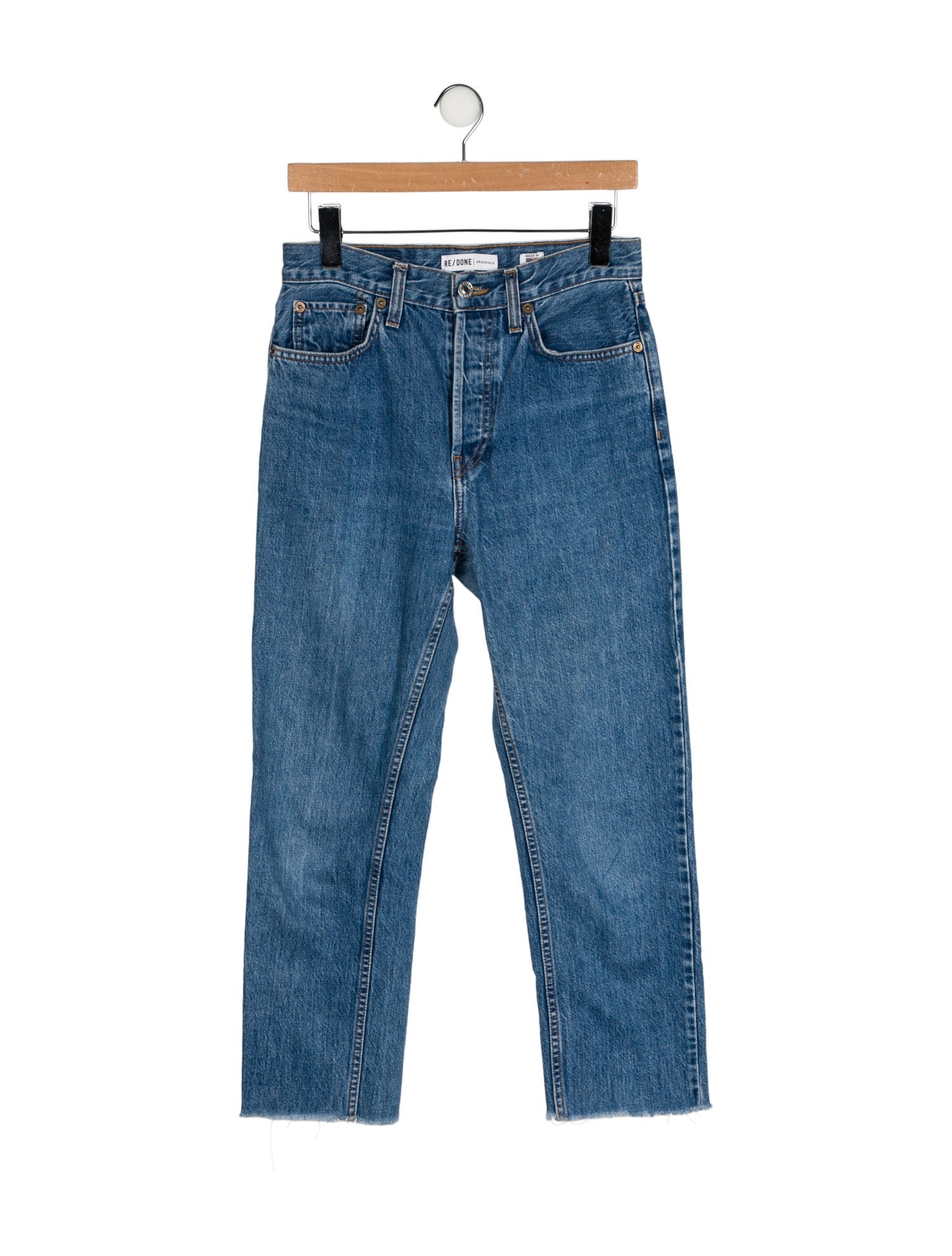 RE/DONE Mid-Rise Straight Leg Jeans