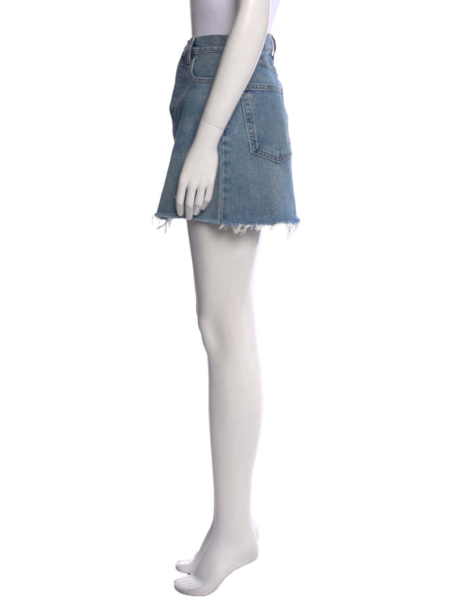 RE/DONE Distressed Accents Mini Skirt